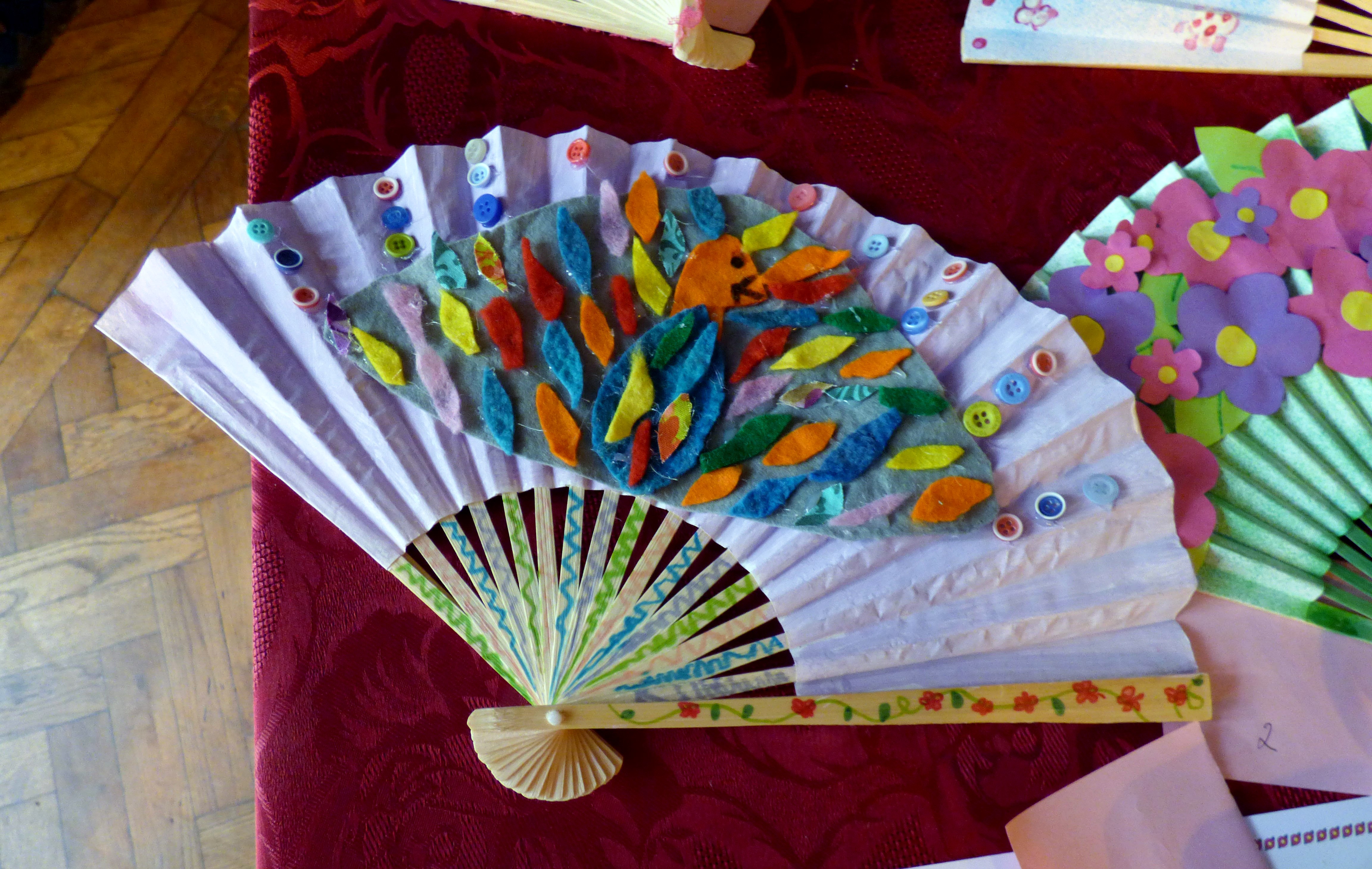 First Prize winning entry to "Decorate a Fan" competition for YE members at MEG Summer Tea Party 2016
