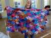 quilt top by Gill Roberts. This was made from off cuts from Kaffe Fassett workshop