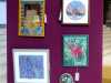 EGYPTIAN MIRROR by Vicky Williams, THE OLD ROYAL CHILDREN'S HOSPITAL by Kathy Green, ROSES ARE RED by Wendy Neale, UNDERWATER FANTASY by Jean Mather and PANSIES by Hilary McCormack at 60 Glorious Years exhibition 2016