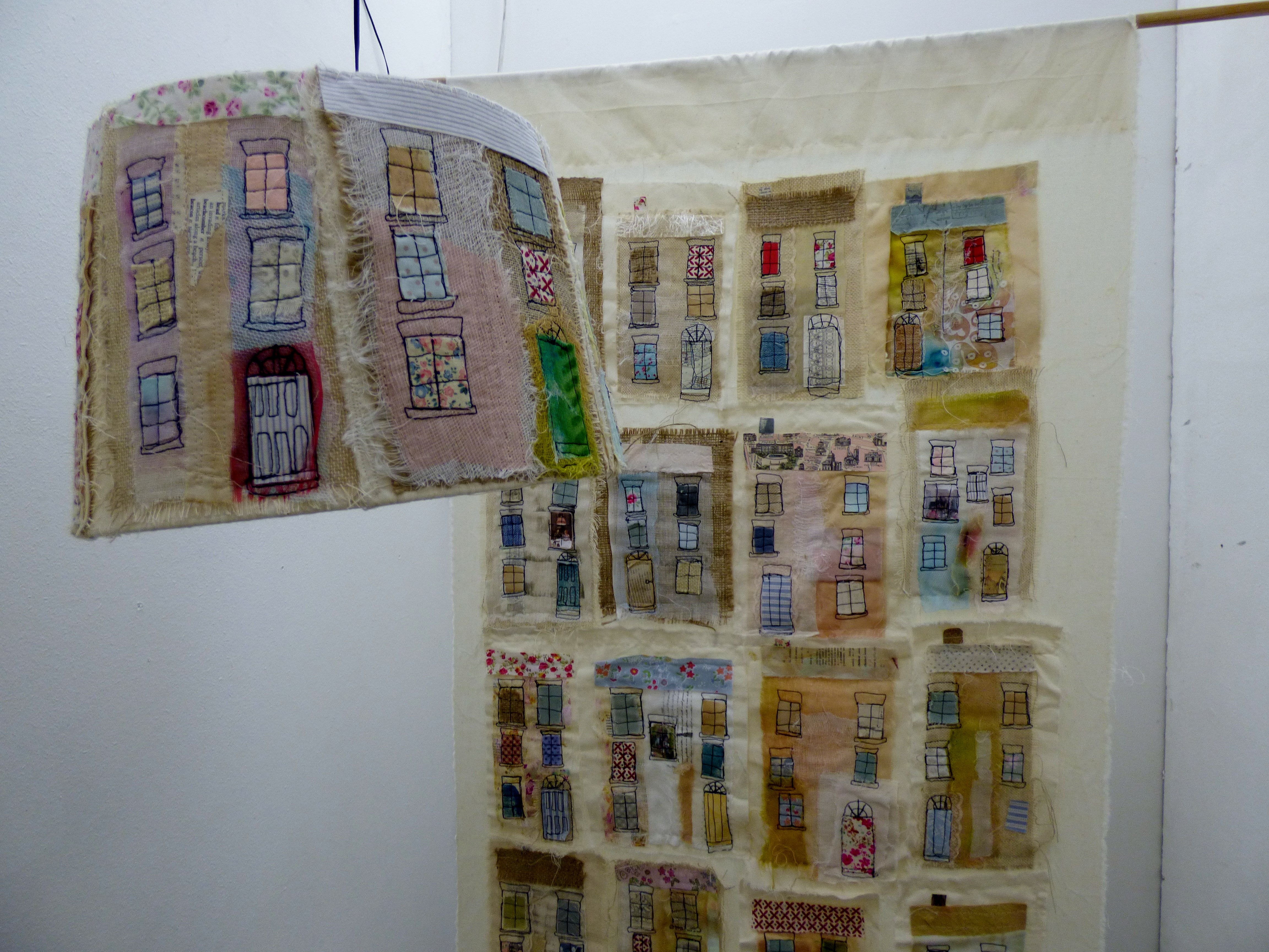 textile art by Ann Knight for Foundation art show at Liverpool Art College 2016