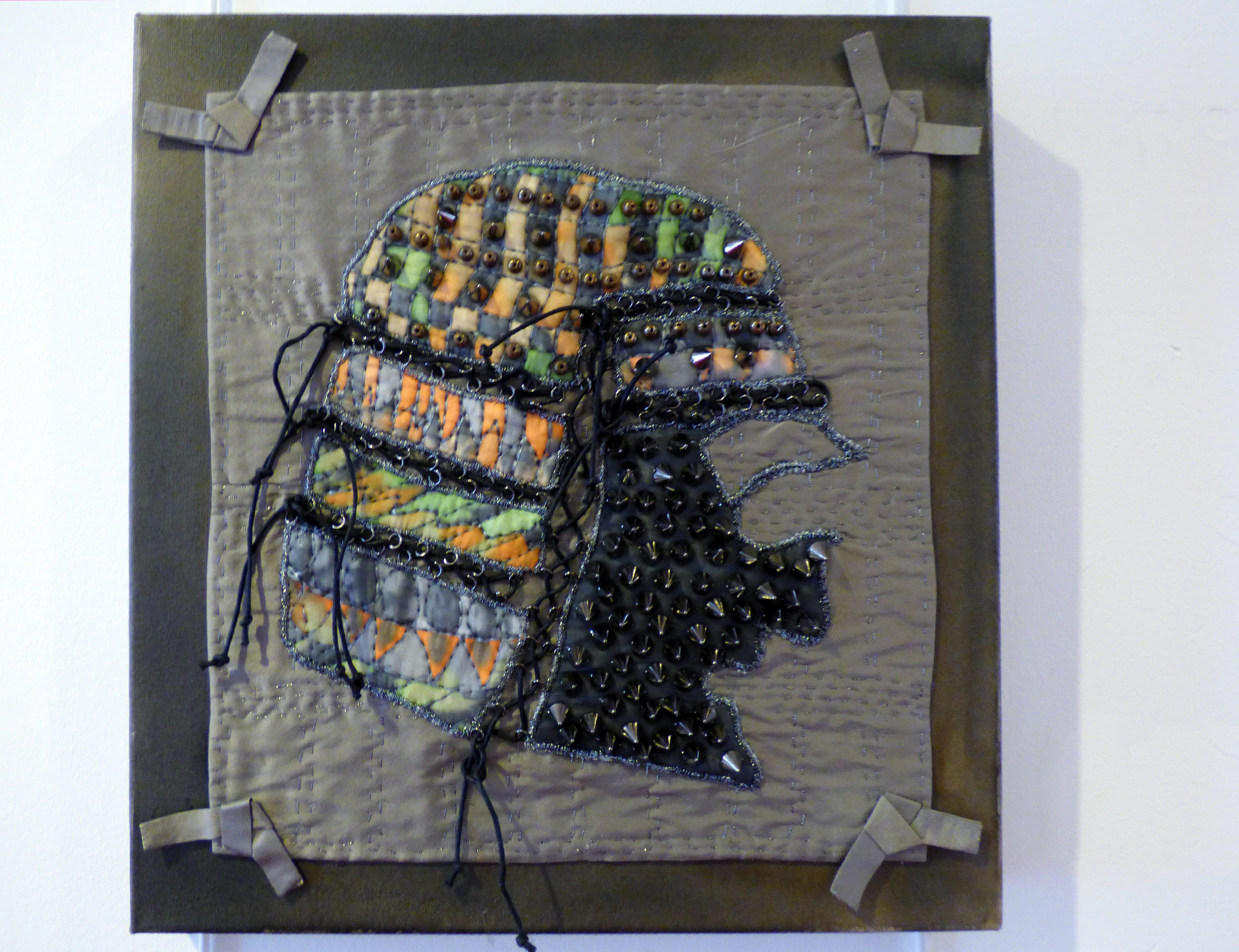 SAMURAI 1 by Marilyn McNiell, Textile Art Group exhibition, Leeds 2016