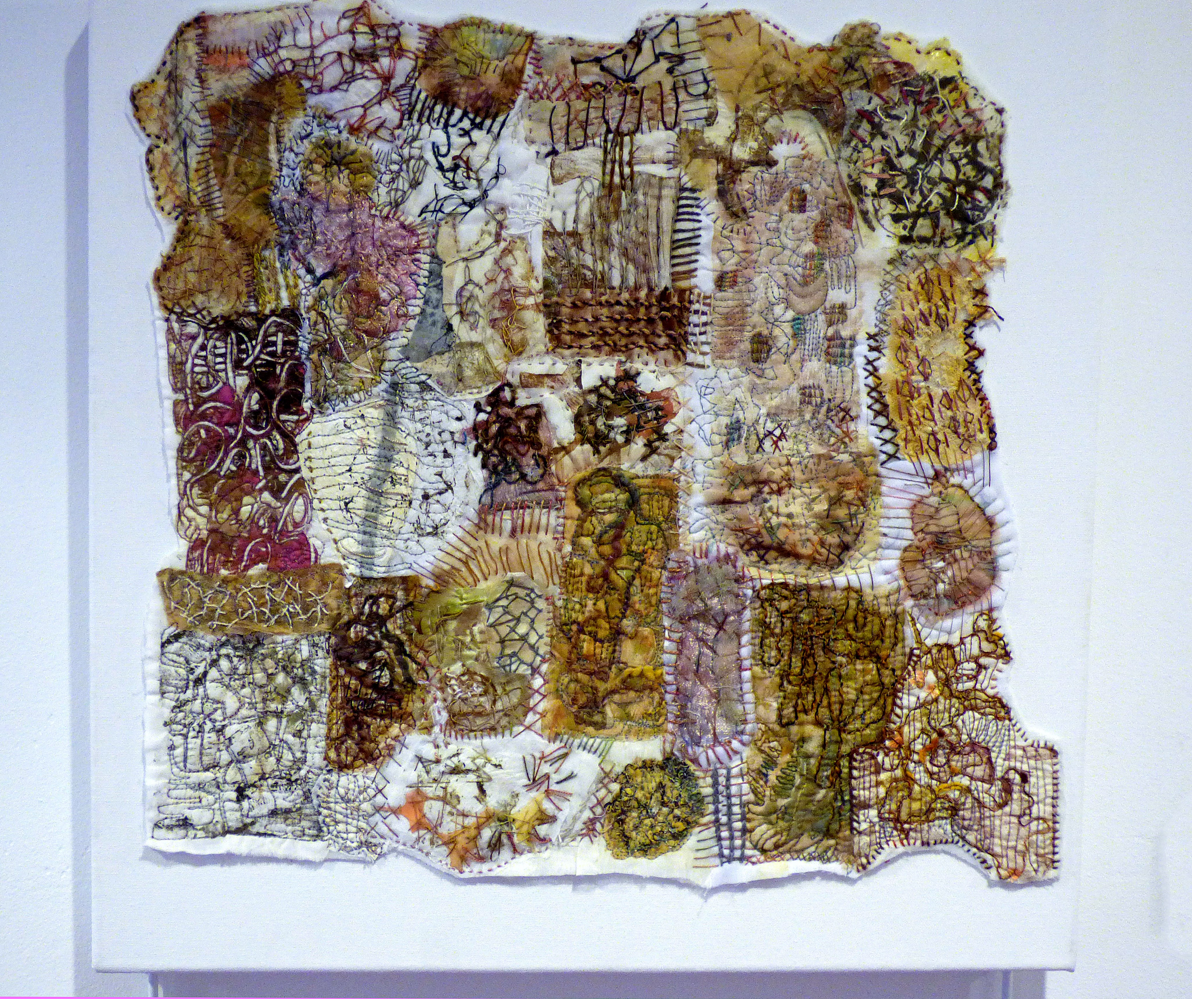 LACING AND LINKAGES by Lesley Karen Tingle, Textile Art Group exhibition, Leeds, 2016