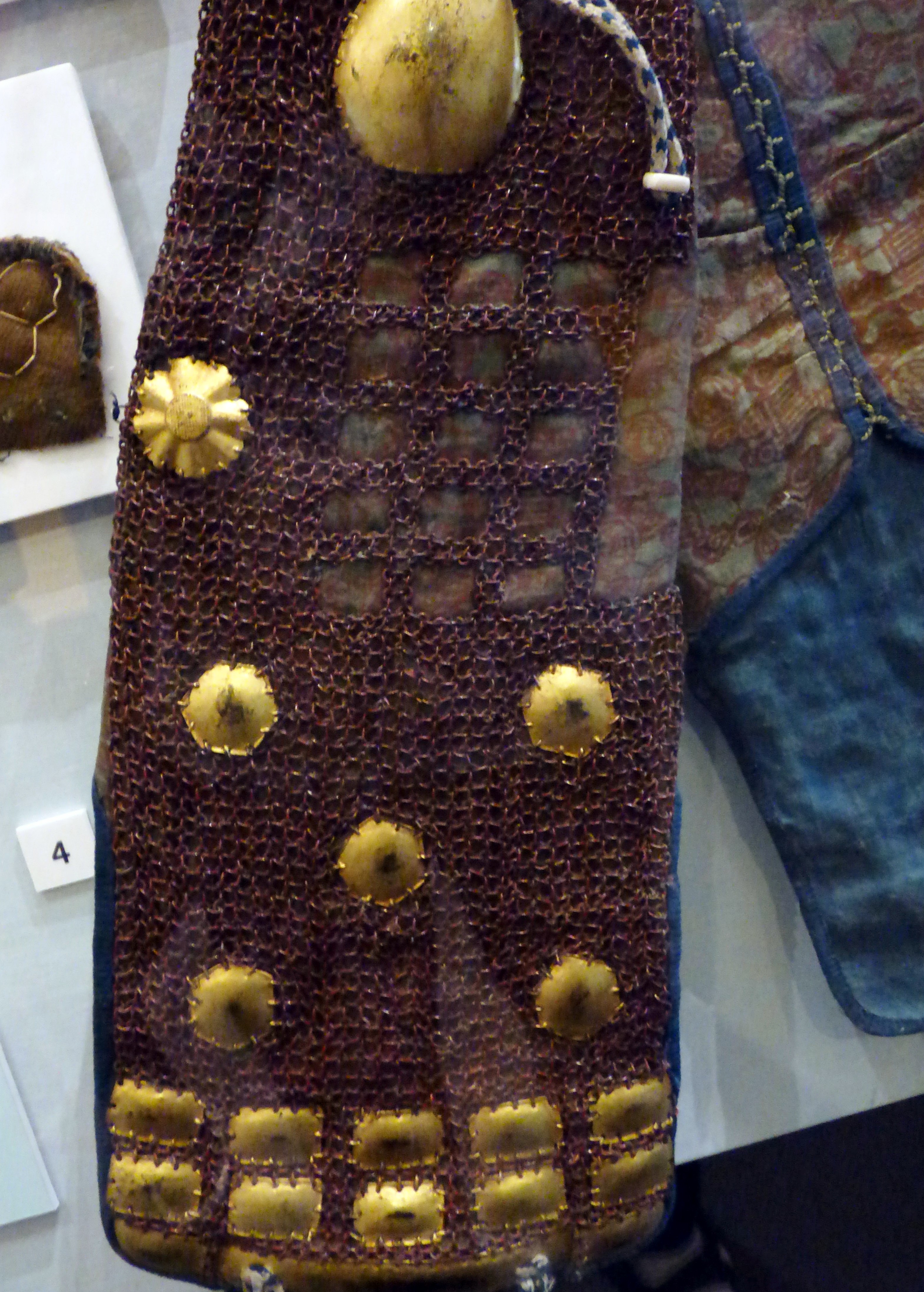 ARMOURED SLEEVES, gold and iron plates on a fabric foundation, Japanese 19th century, Royal Armouries Museum, Leeds