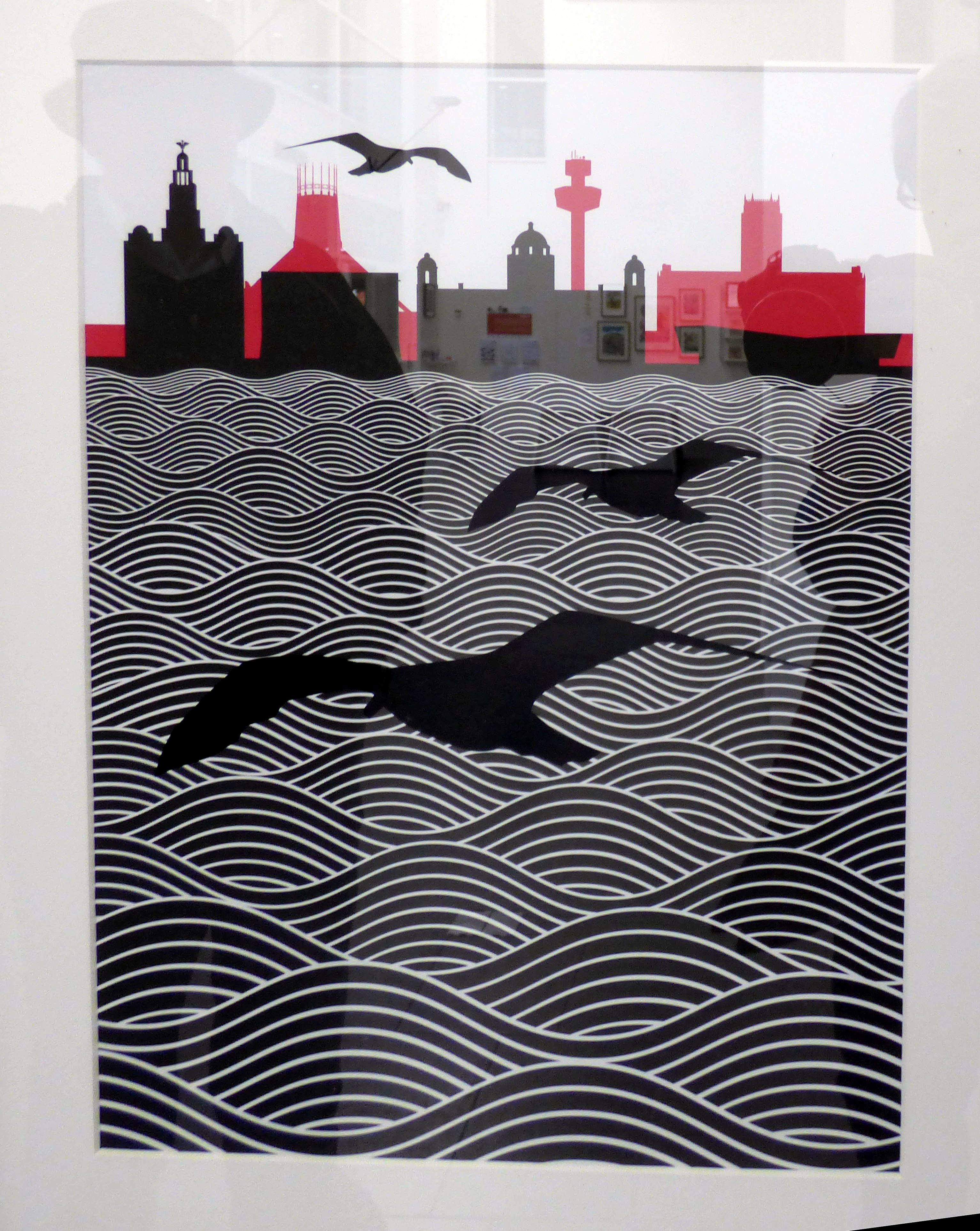 LIVERPOOL SKYLINE by Mint Republic, CRAFTED exhibition, Huyton Gallery, 2016
