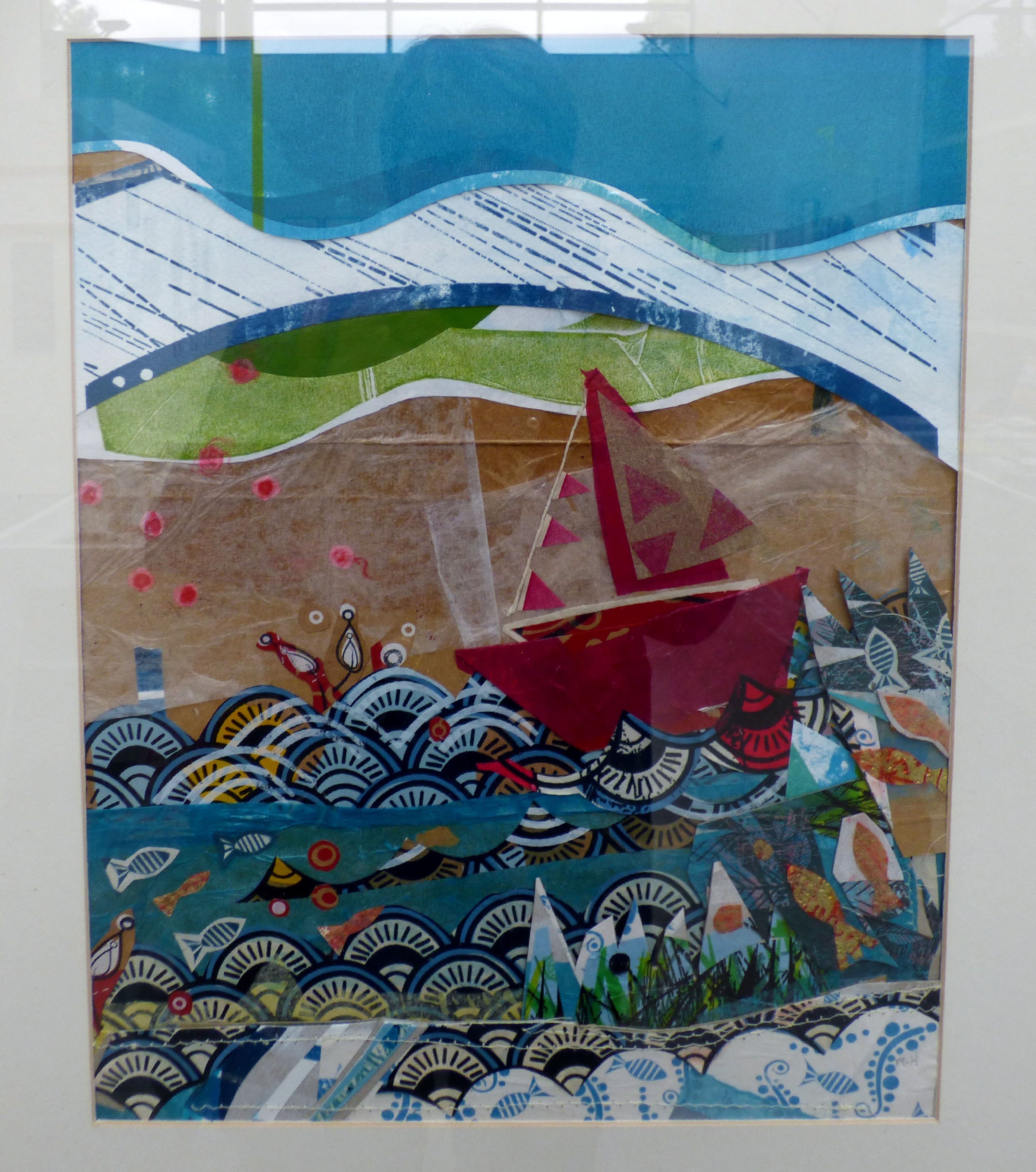 MOUNTAIN RANGE by Mandy Hills, screen print, CRAFTED exhibition, Huyton Gallery, 2016