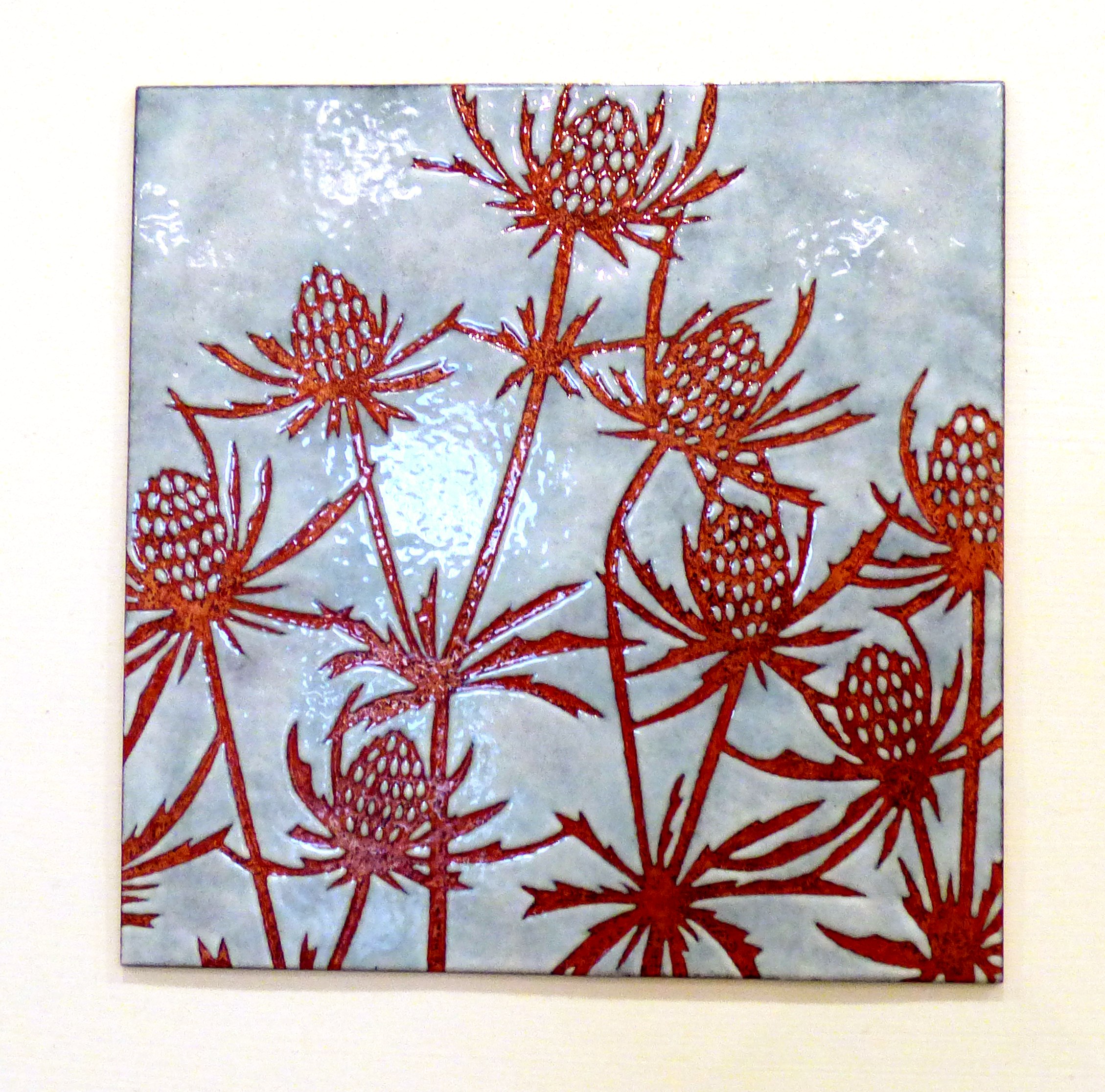 ENAMELLED PANEL 1 by Janine Partington, CRAFTED exhibitioin, Kirkby Gallery, 2016
