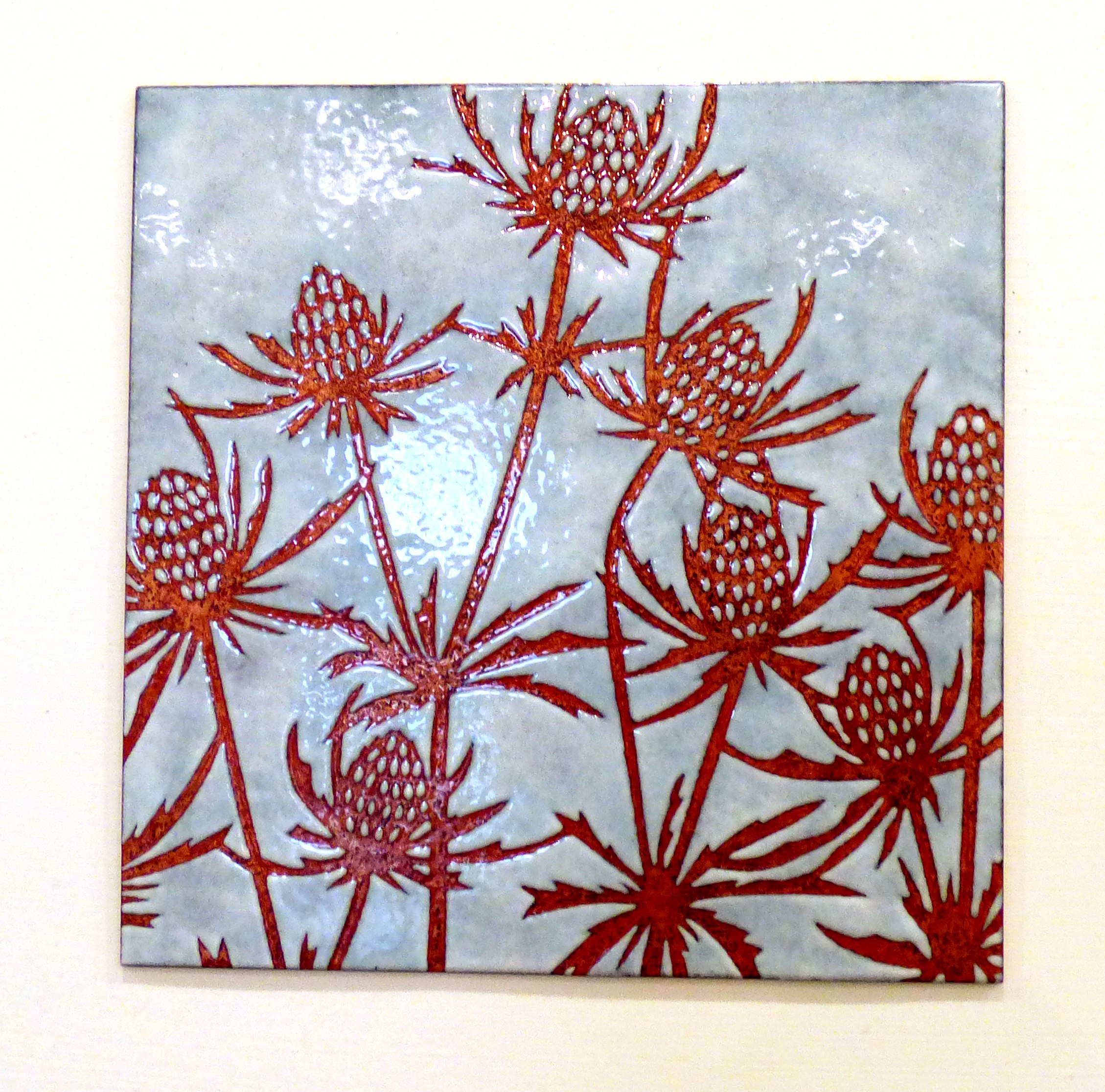 ENAMELLED PANEL 1 by Janine Partington, CRAFTED exhibitioin, Kirkby Gallery, 2016