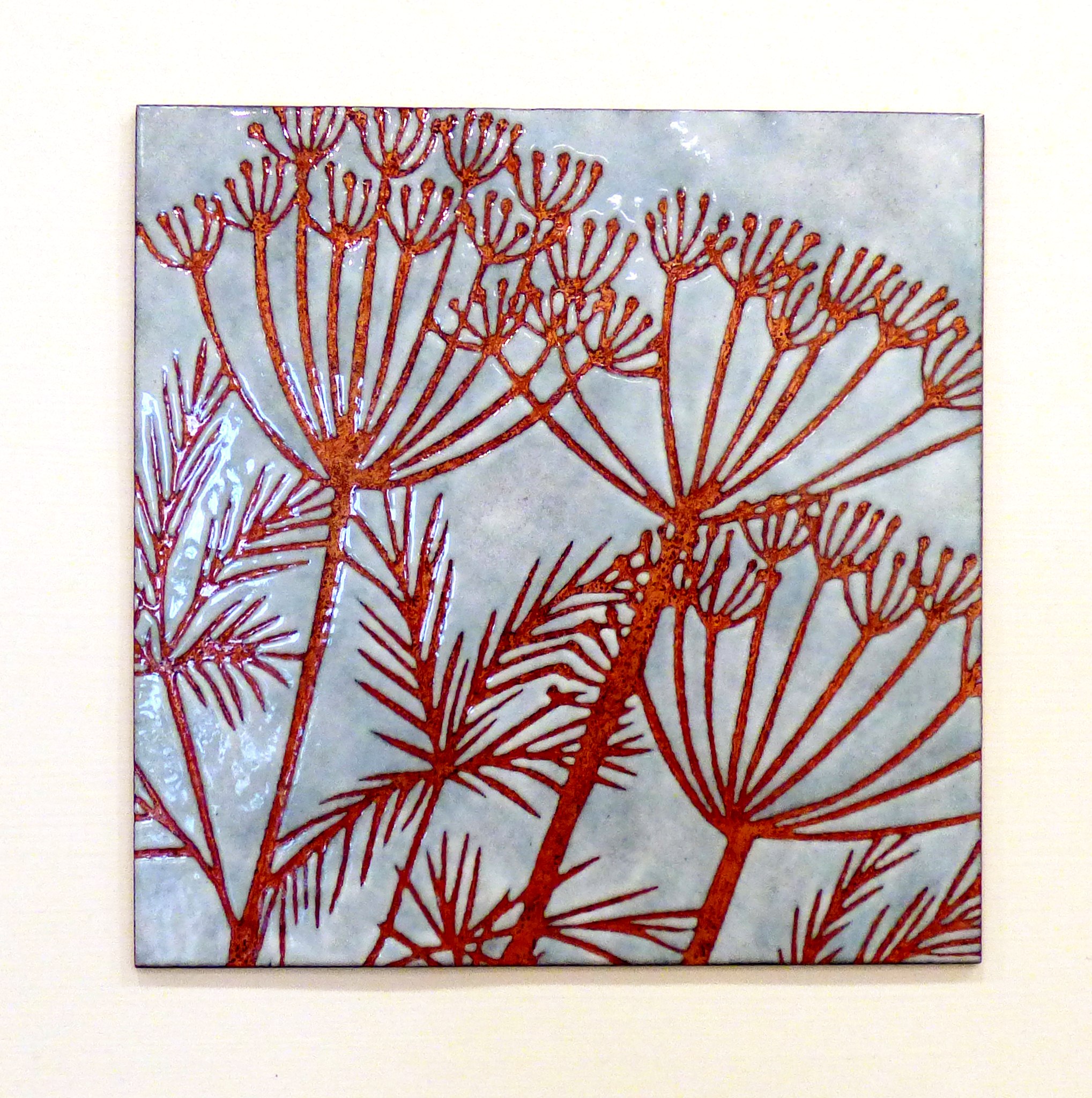 ENAMELLED PANEL 2 by Janine Partington, CRAFTED exhibitioin, Kirkby Gallery, 2016
