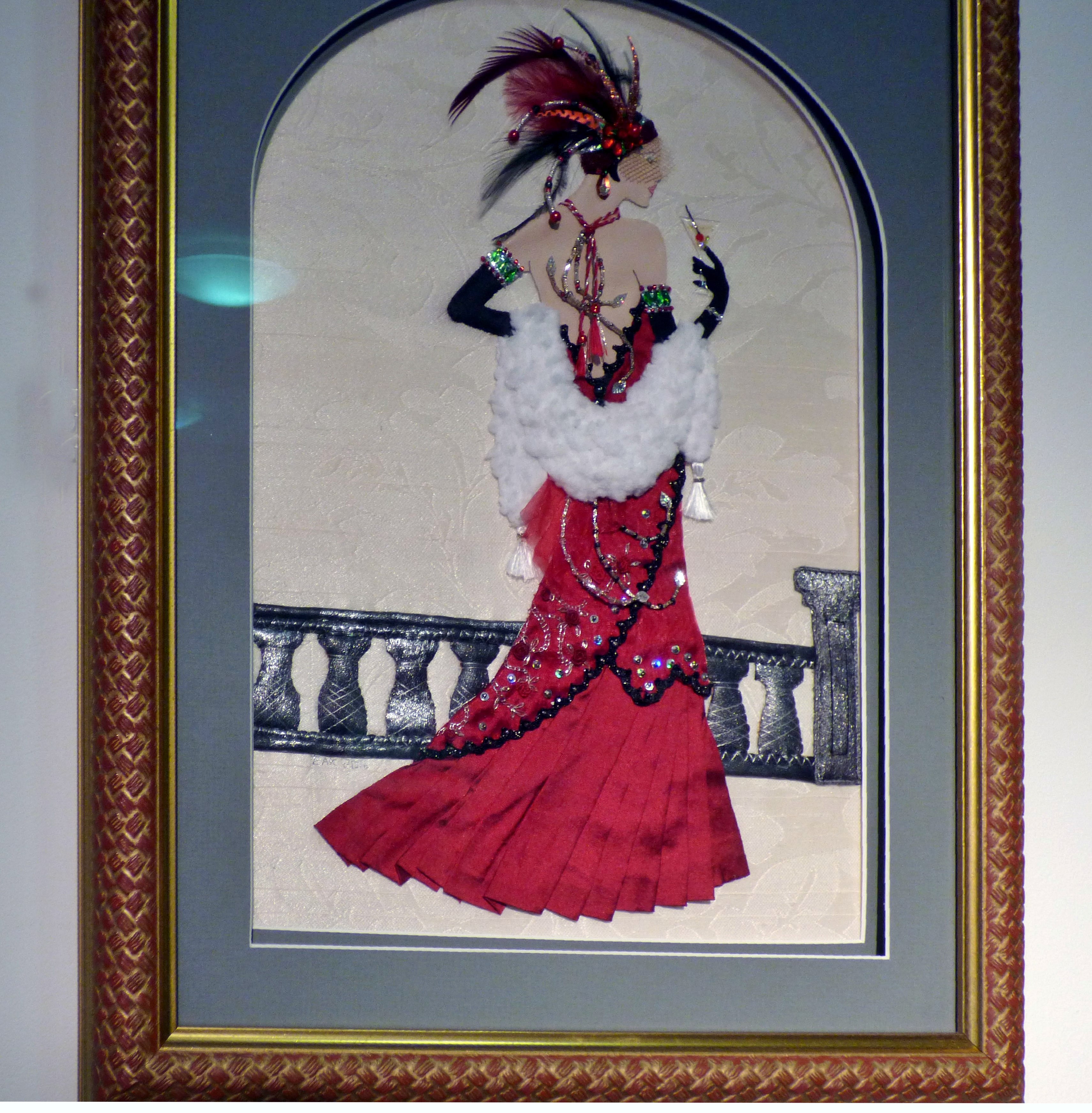COCKTAILS AT SEVEN by Liz Knopf, 2014, mixed media