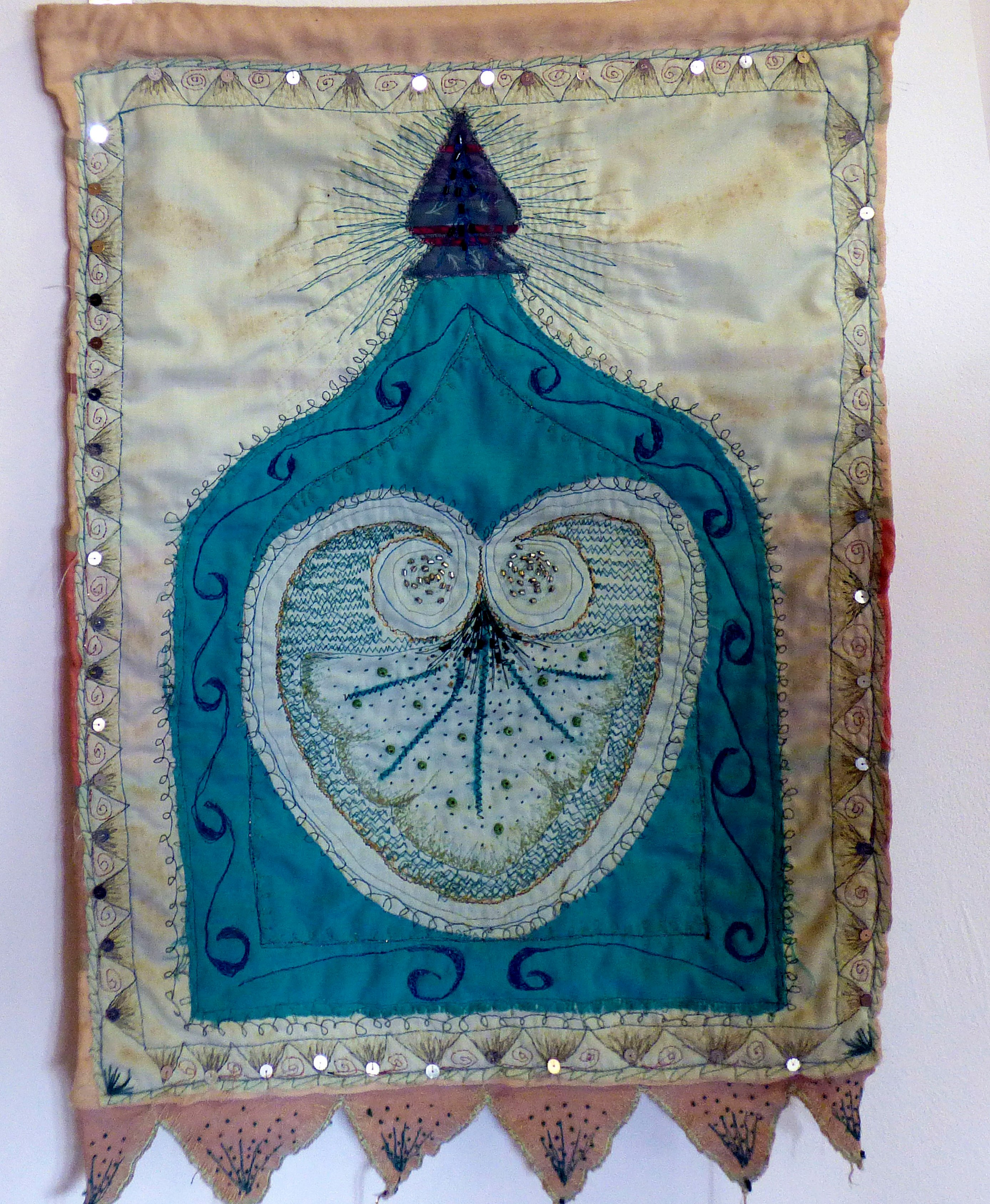 INSPIRED BY ARCHITECTURE by Victoria Flood, 1993, applique with hand and machine embroidery