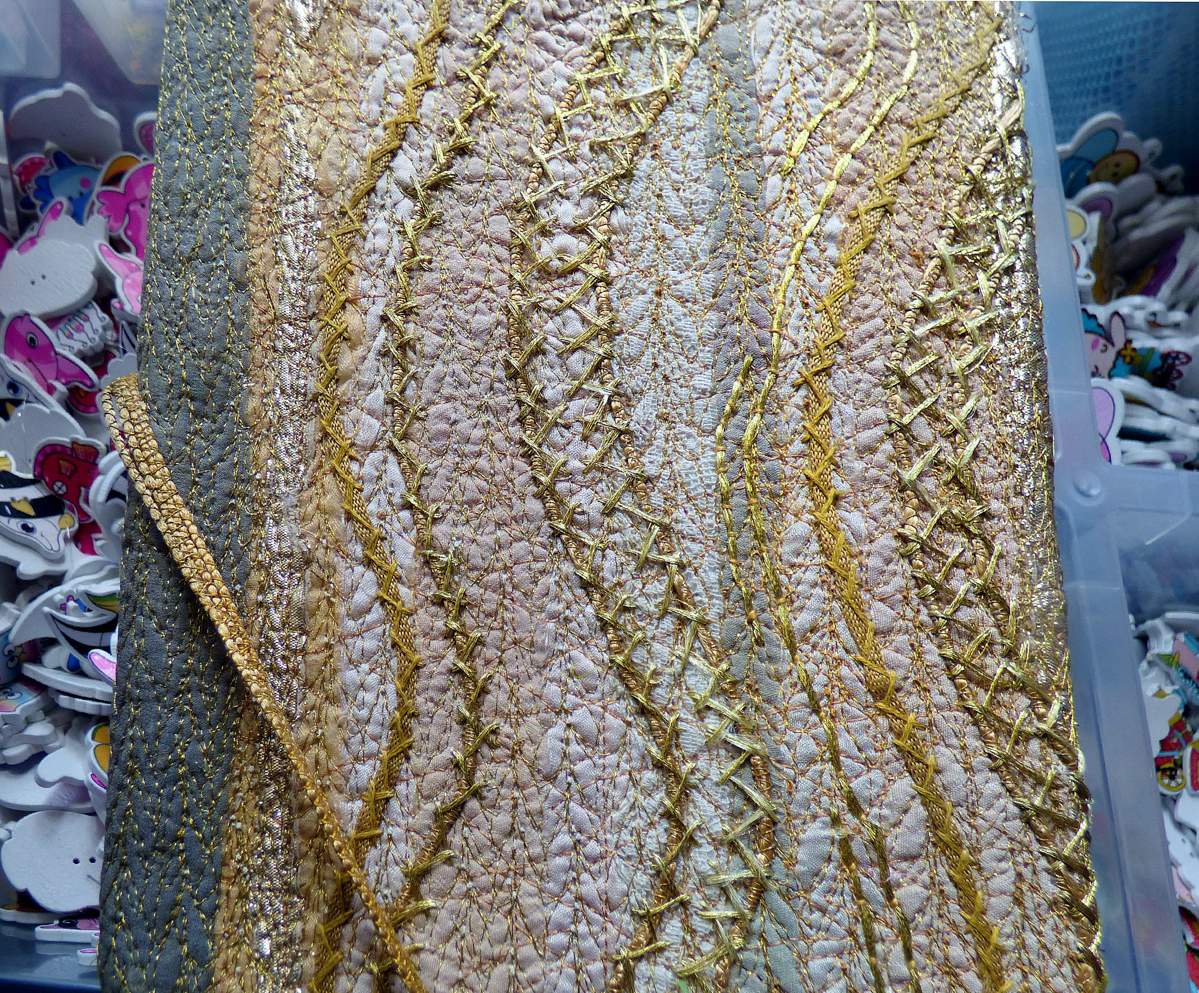 book cover made of sari ribbon on trader's stall at NW regional Day 2016