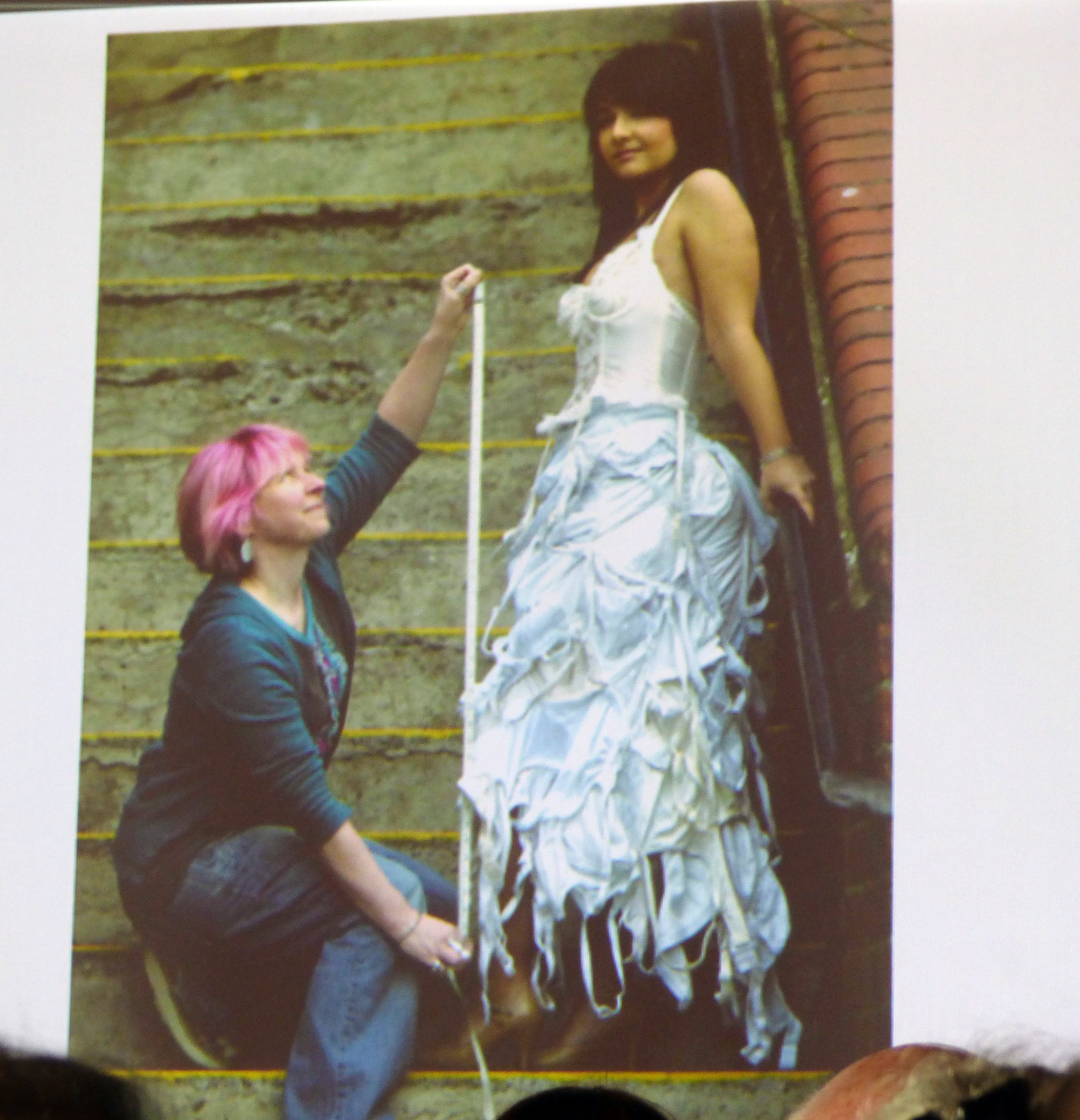 slide by Julia Triston showing Bra-ra dress, at NW Regional Day 2016