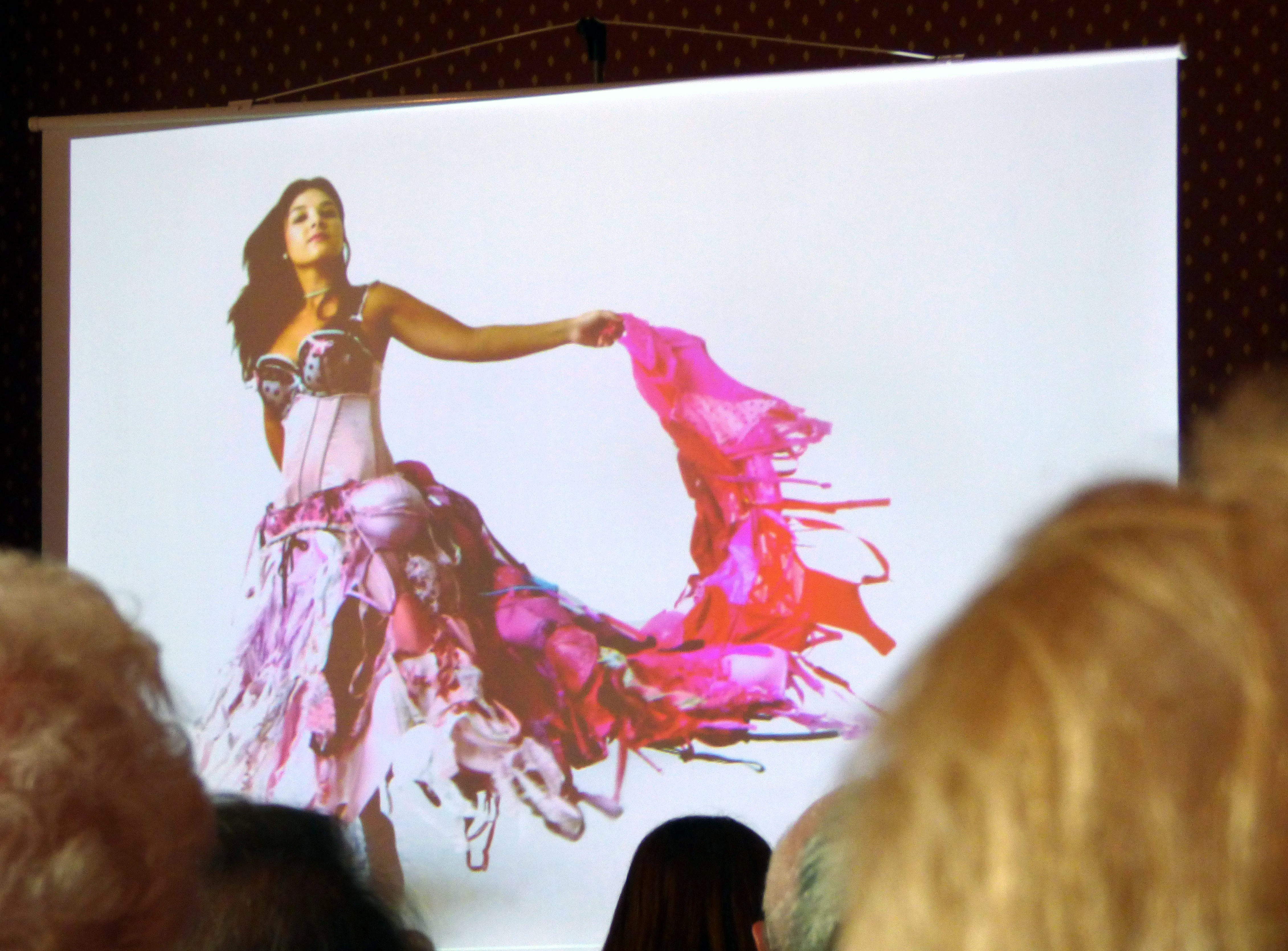 slide by Julia Triston showing Bra-ra dress, at NW Regional Day 2016