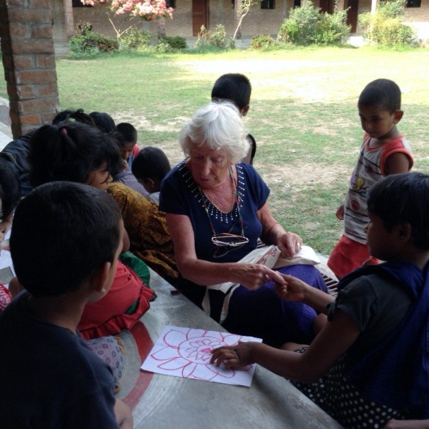 In the art class with Millon the art teacher, Sreepur Village, Bangladesh