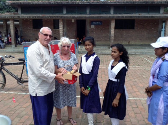 Ruby's neighbour donated money to buy 700 ice creams for the children of Sreepur, Bangladesh. Ice cream is a rare treat for these children.