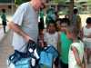 Ken and Ruby brought arm bands for the swimming class to Sreepur village