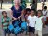 Ken and Ruby brought arm bands for the swimming class to Sreepur village