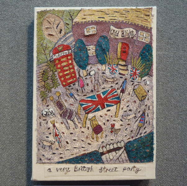 GLIMPSES OF BLIGHTY by Suzette Smart, Shropshire (Winner, mainly machine embroidery)