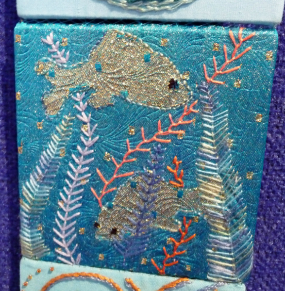 detail of turquoise squares