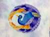 a sample of embroidery by Tina Saunders at "An Embroiderer's Tale" a Talk by Tina Saunders, Jan 2022