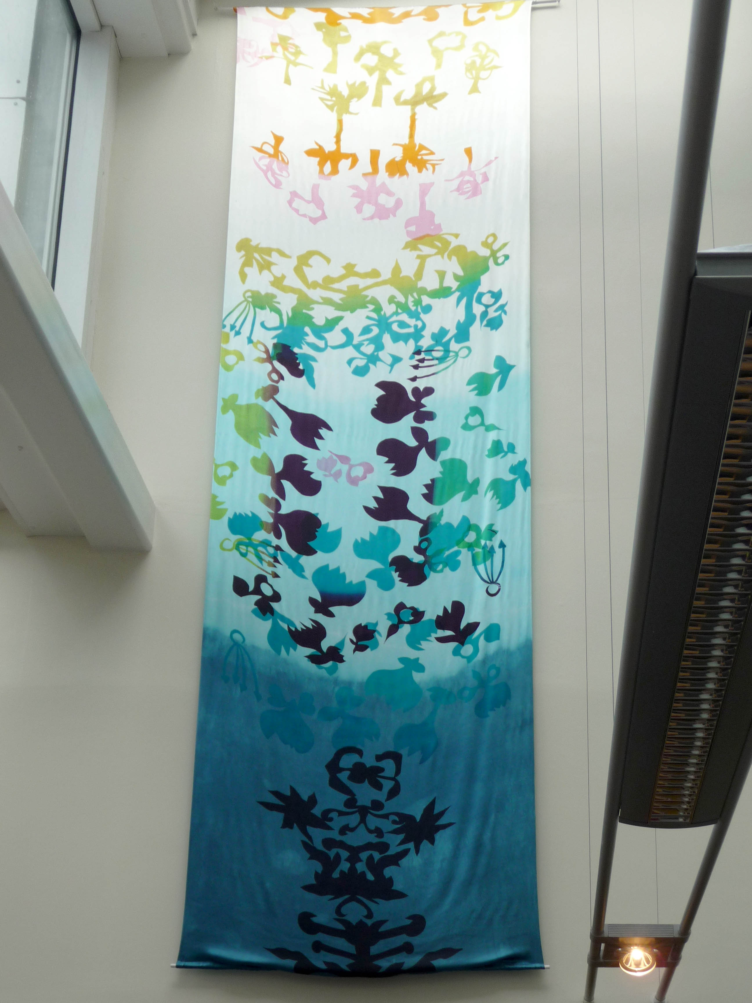screen printed textile in Liverpool Women's Hospital