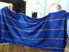 West African funeral cloth displayed by Sarah and Helen at "Ashanti Inspirations" talk by Magi Relph