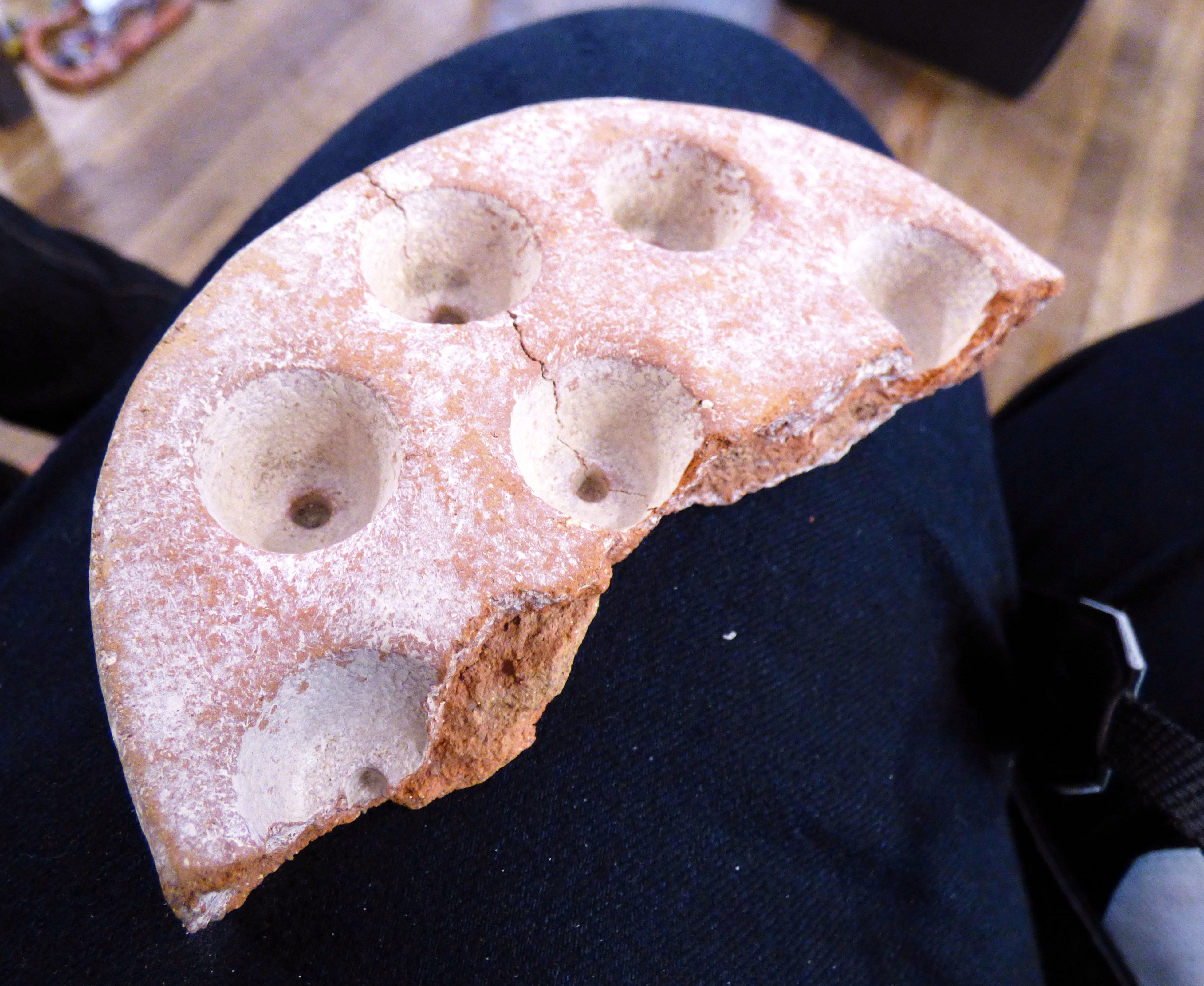 fragment of a clay bead mold, Beauty and the Bead Talk 2019