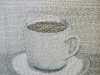 SIMPLE PLEASURES: COFFEE by Audrey Walker, hand stitch, 2014