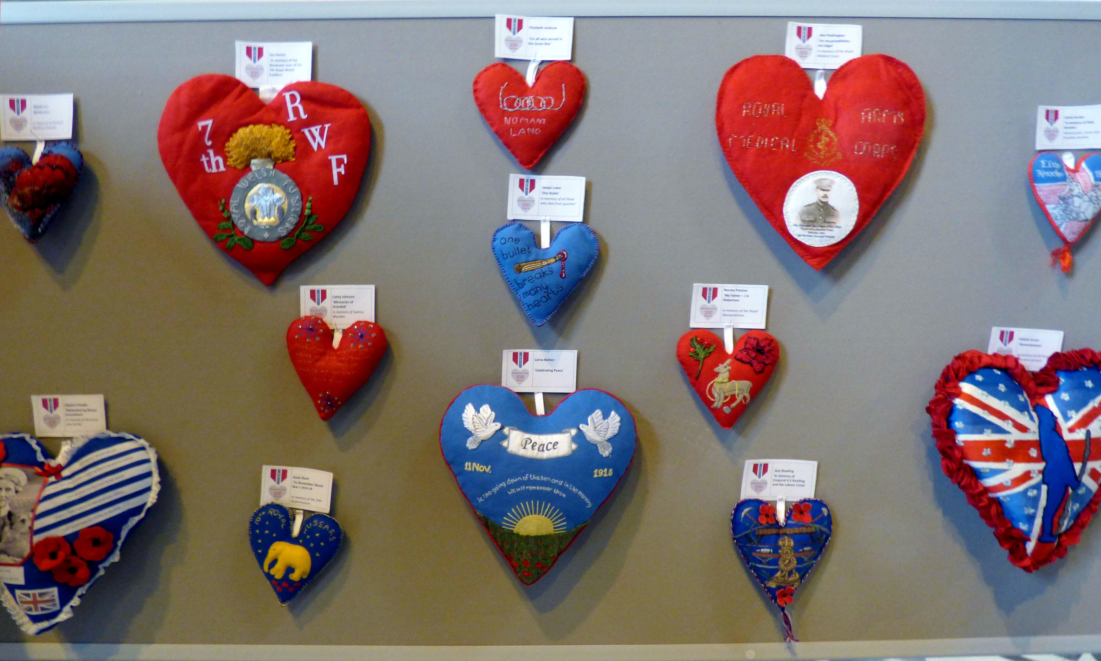 100 Hearts exhibition, Liverpool Cathedral, Sept 2018