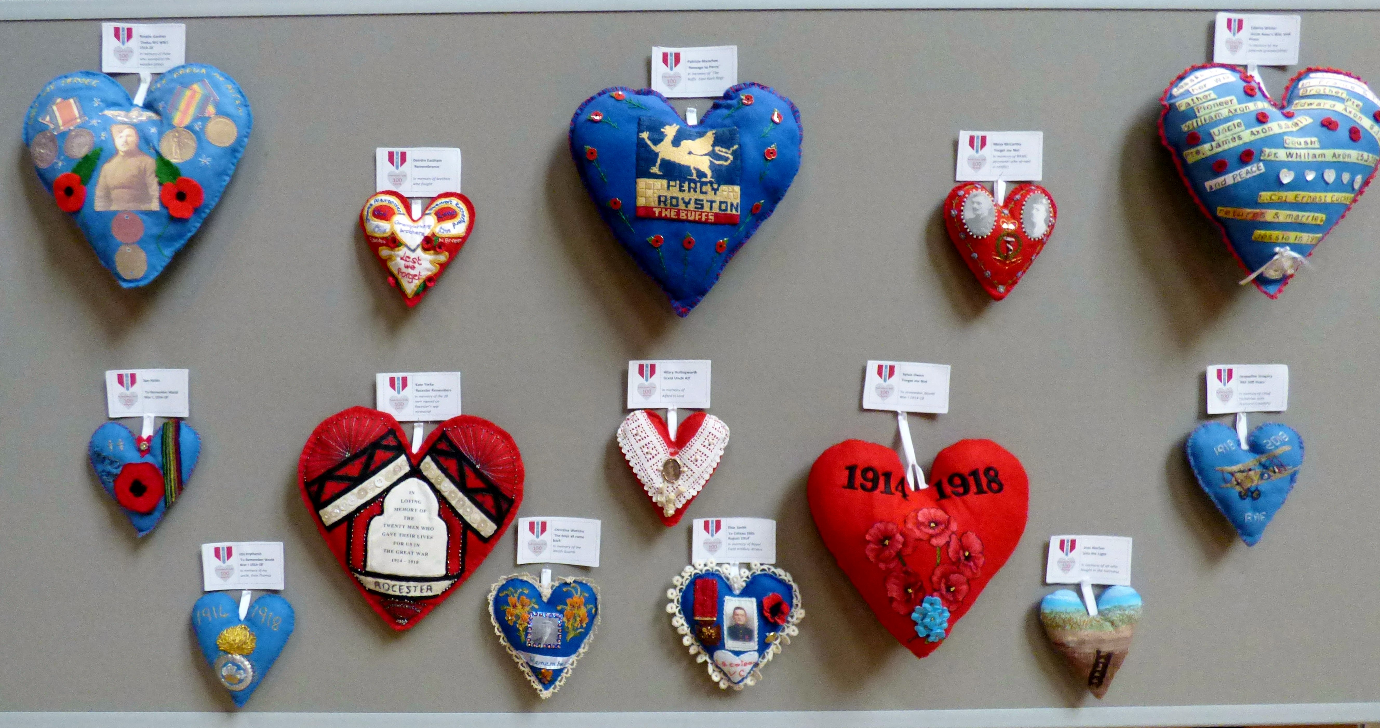 100 Hearts exhibition, Liverpool Cathedral, Sept 2018