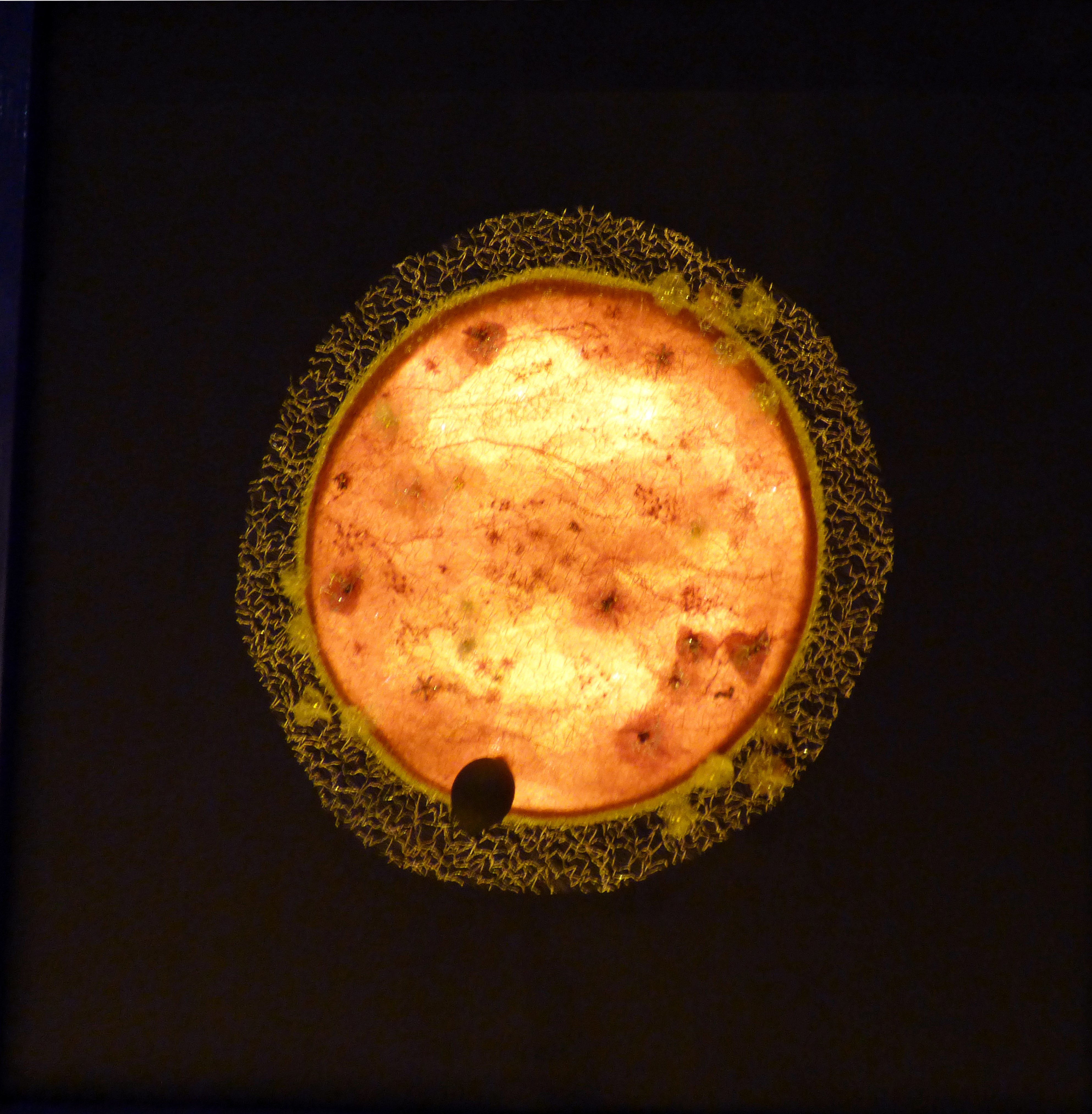 TRANSIT OF VENUS by Michele King & Mal Ralston, mixed media and hand stitch,  Endeavour exhibition, Liverpool Cathedral, Sept 2018