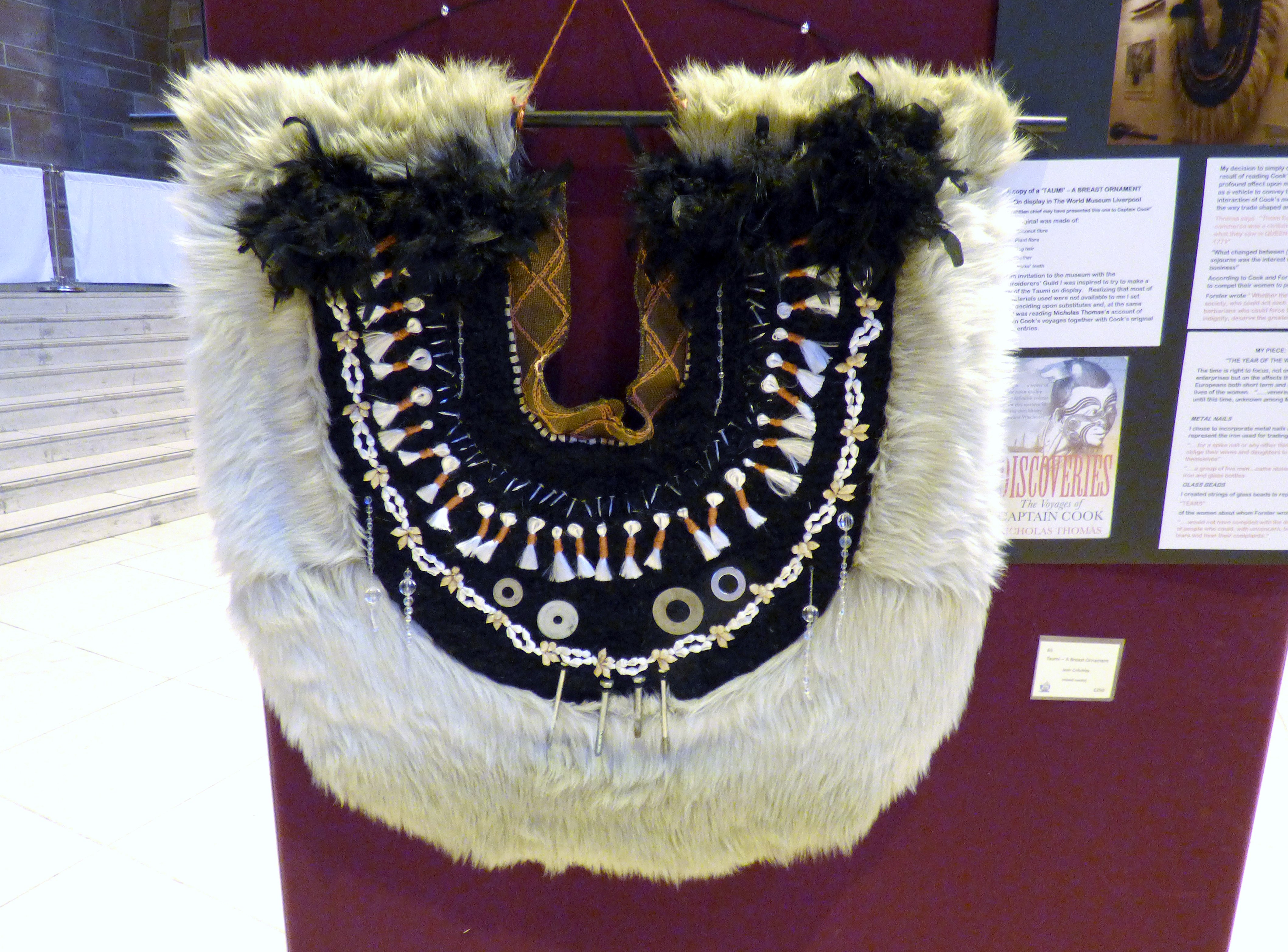 TAUMI - A BREAST ORNAMENT by Jean Critchley, mixed media,  Endeavour exhibition, Liverpool Cathedral, Sept 2018