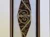 MAORI SHIELD by Vicky Williams, applique & hand embroidery,  Endeavour exhibition, Liverpool Cathedral, Sept 2018