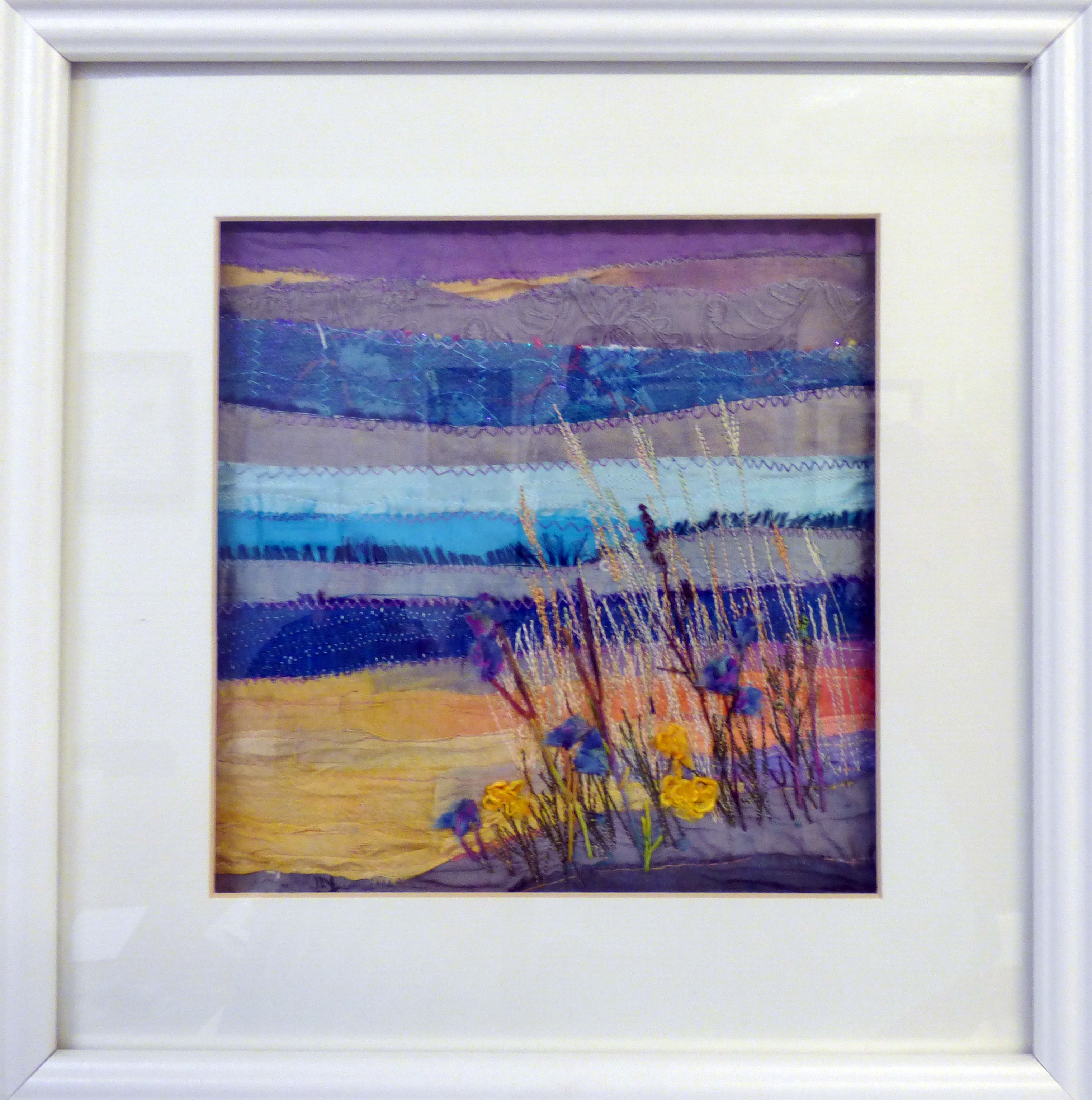 GRASSES 1 by Janet Vance, mixed media, machine & Hand stitch, ConText group 2018