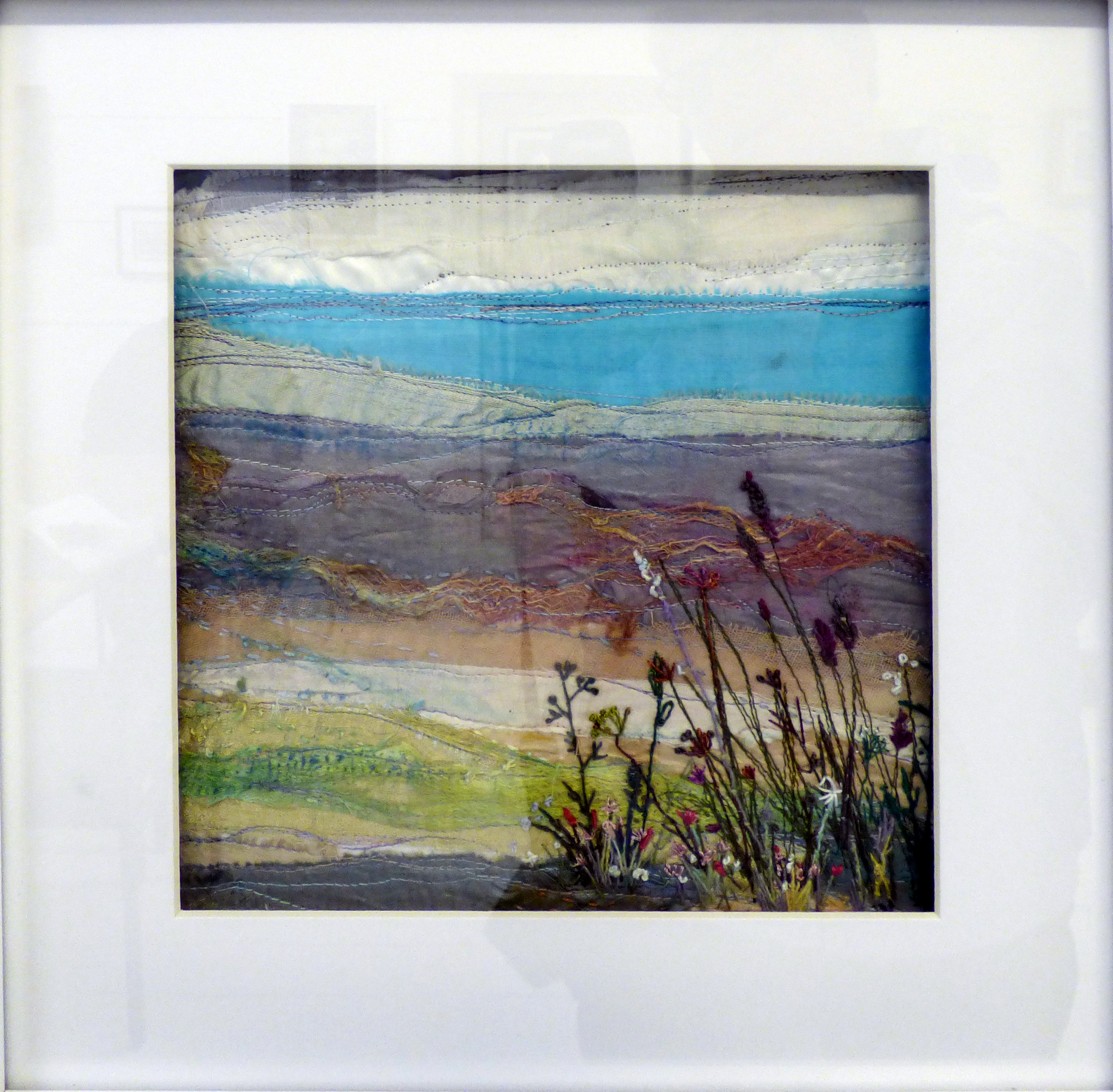 GRASSES 2 by Janet Vance, mixed media, machine and hand stitch, ConText group 2018