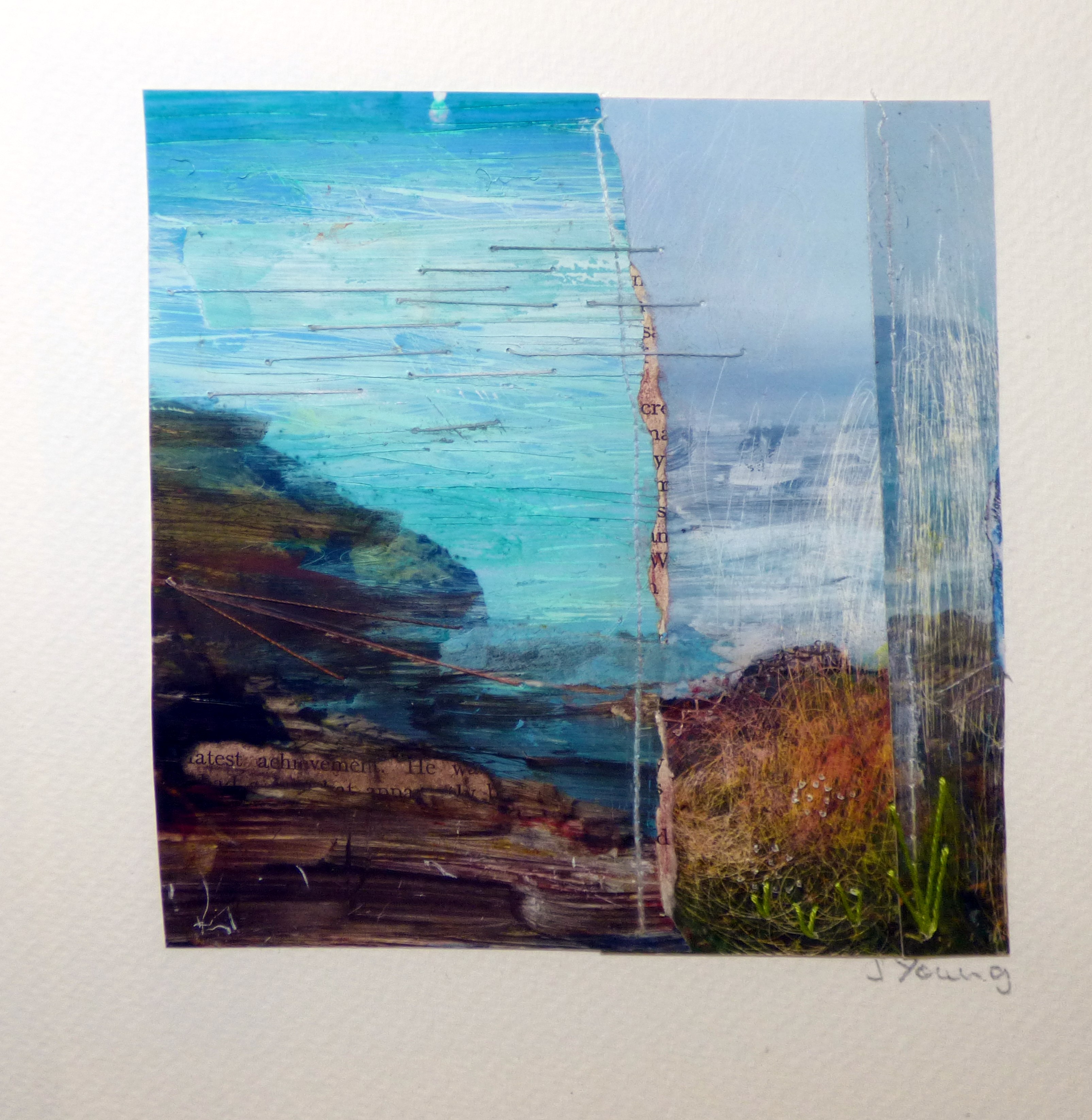 CORNISH COAST 3 by Joyce Young, altered photographs and stitch, ConText group 2018