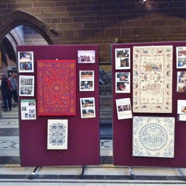 Threading Dreams exhibition, Liverpool Cathedral, July 2018