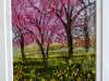 SPRING HAS ARRIVED, hand stitched on silk, by Jean Brookes