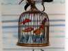 BIRD CAGE by Sue Boardman, brass and textile