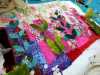 student's work in progress at "Create a Textile Collage" Workshop with Beverley Saville, July 2023