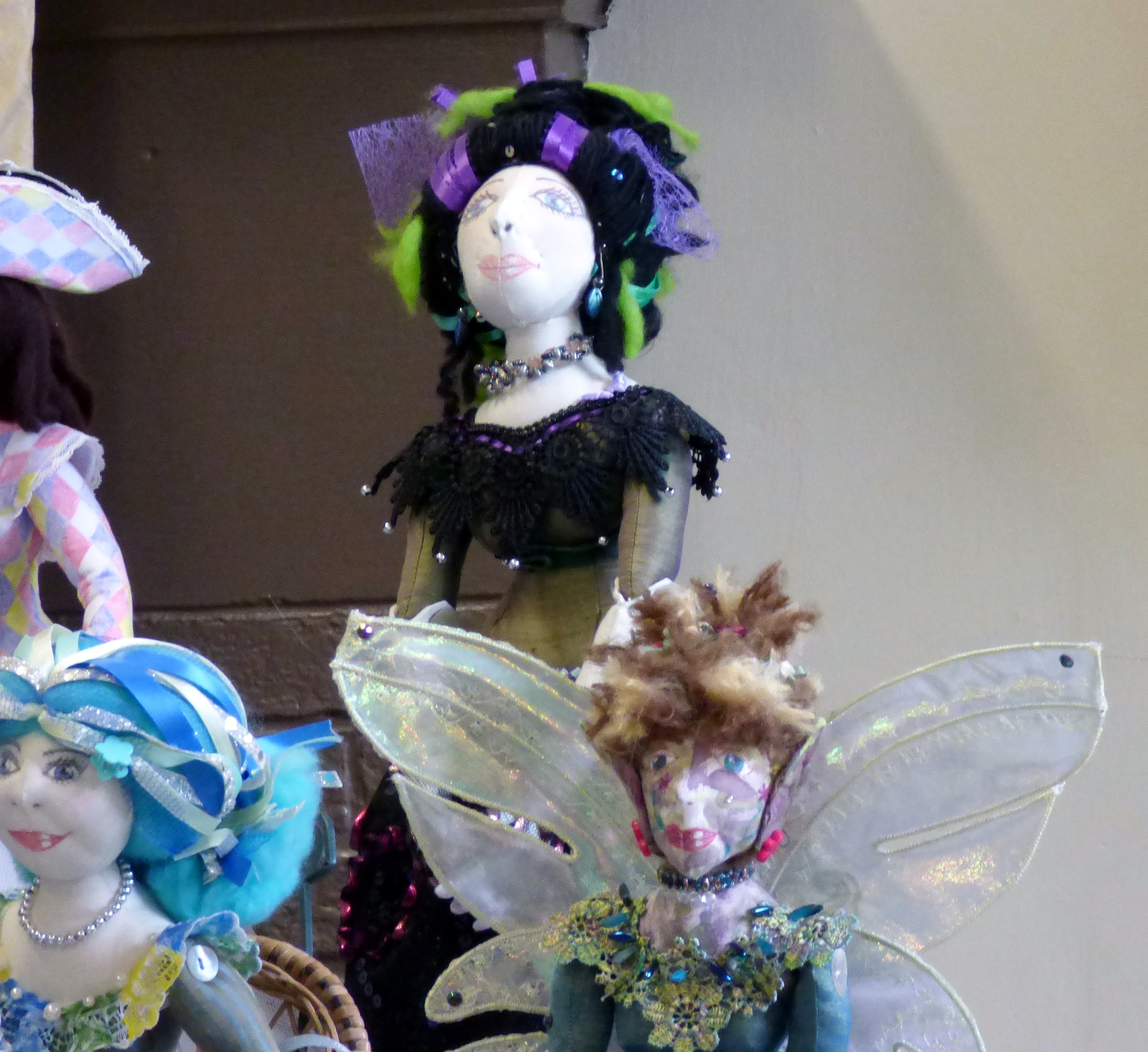 one of Sandra Parker's dolls, Talk by members of Cheshire Borders branch @ MEG 2019