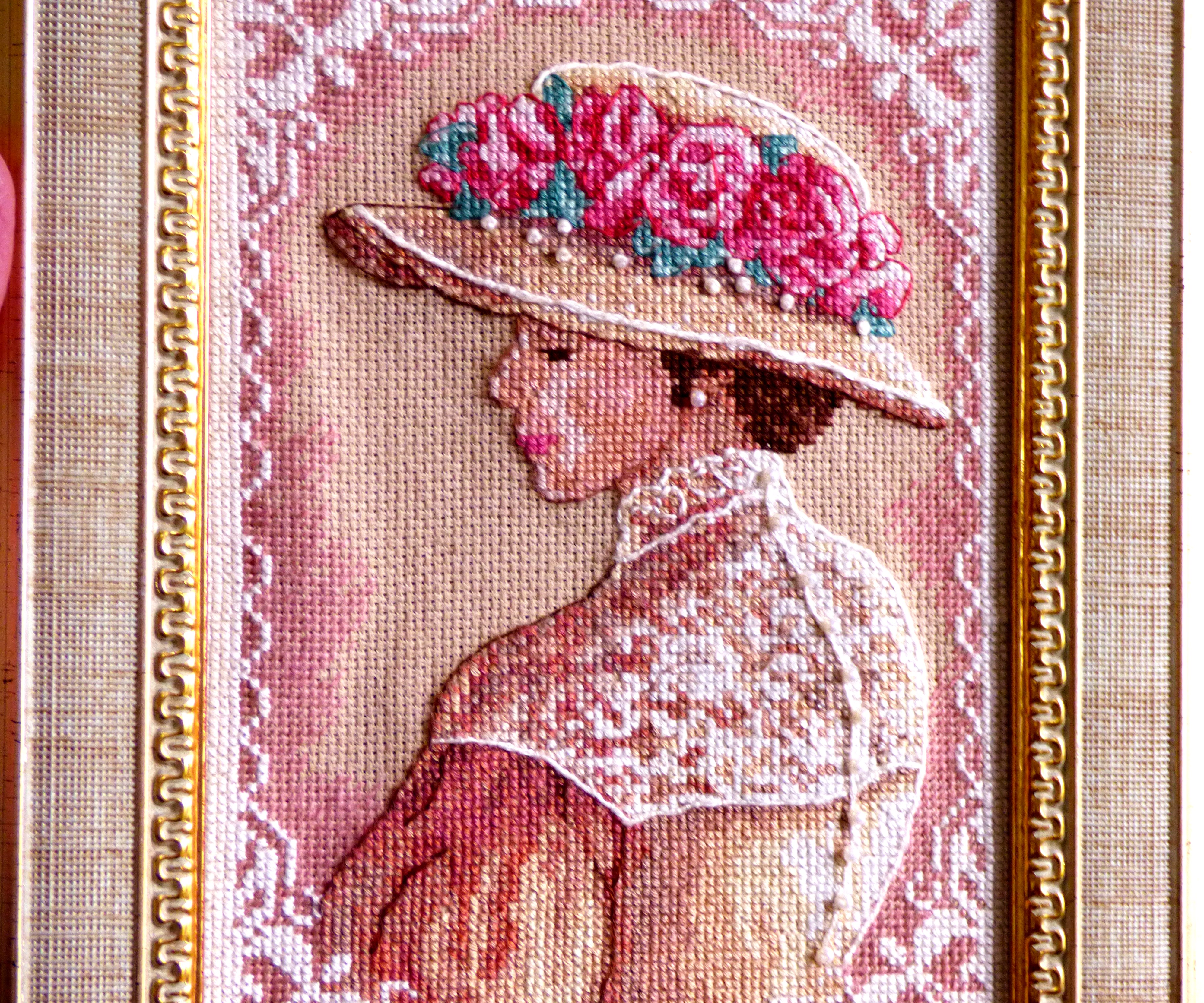 embroidery made by Eileen Clark, , Talk by members of Cheshire Borders branch @ MEG 2019