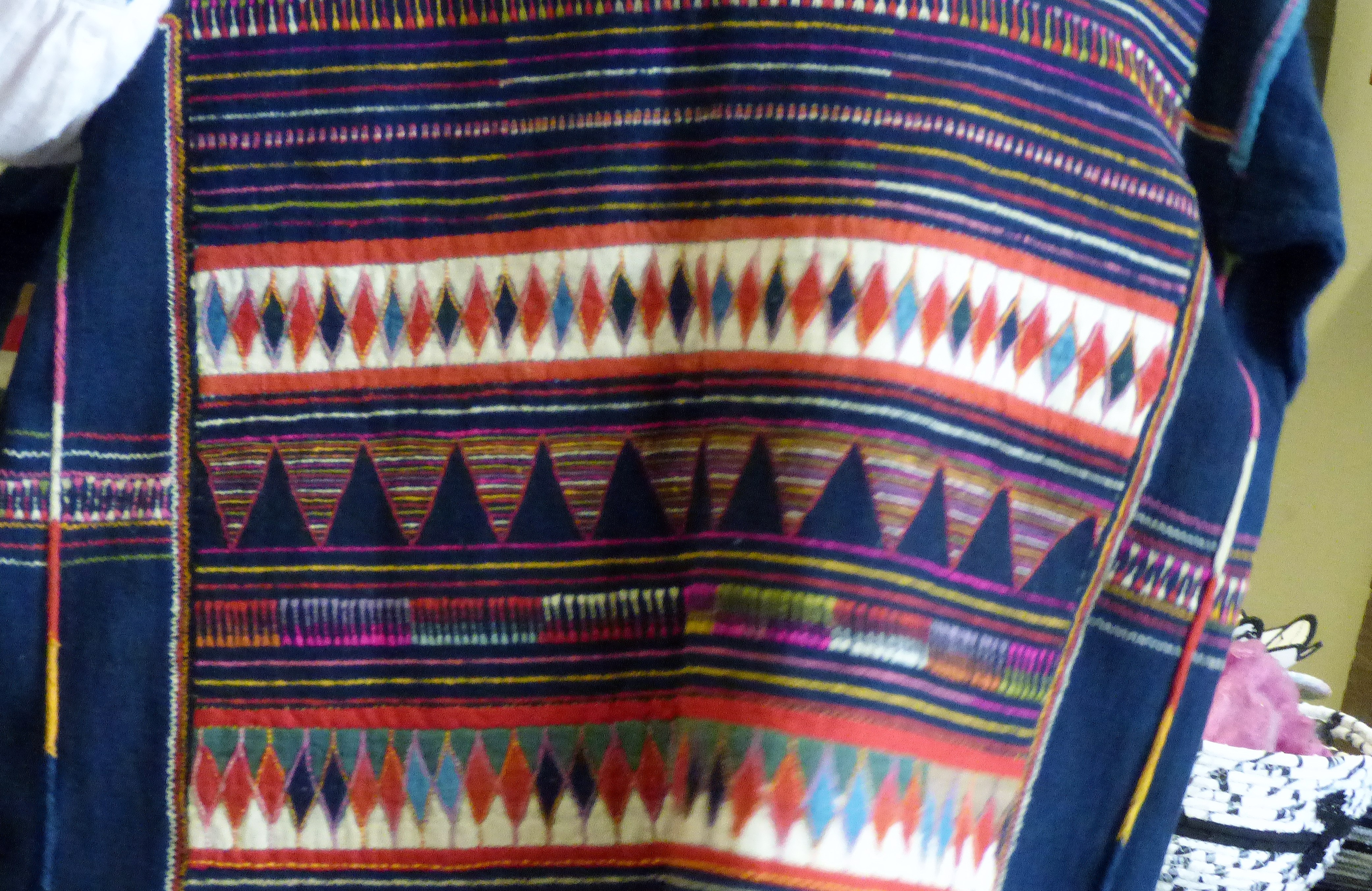 textile collected by Sue Simper, Talk by members of Cheshire Borders branch @ MEG 2019