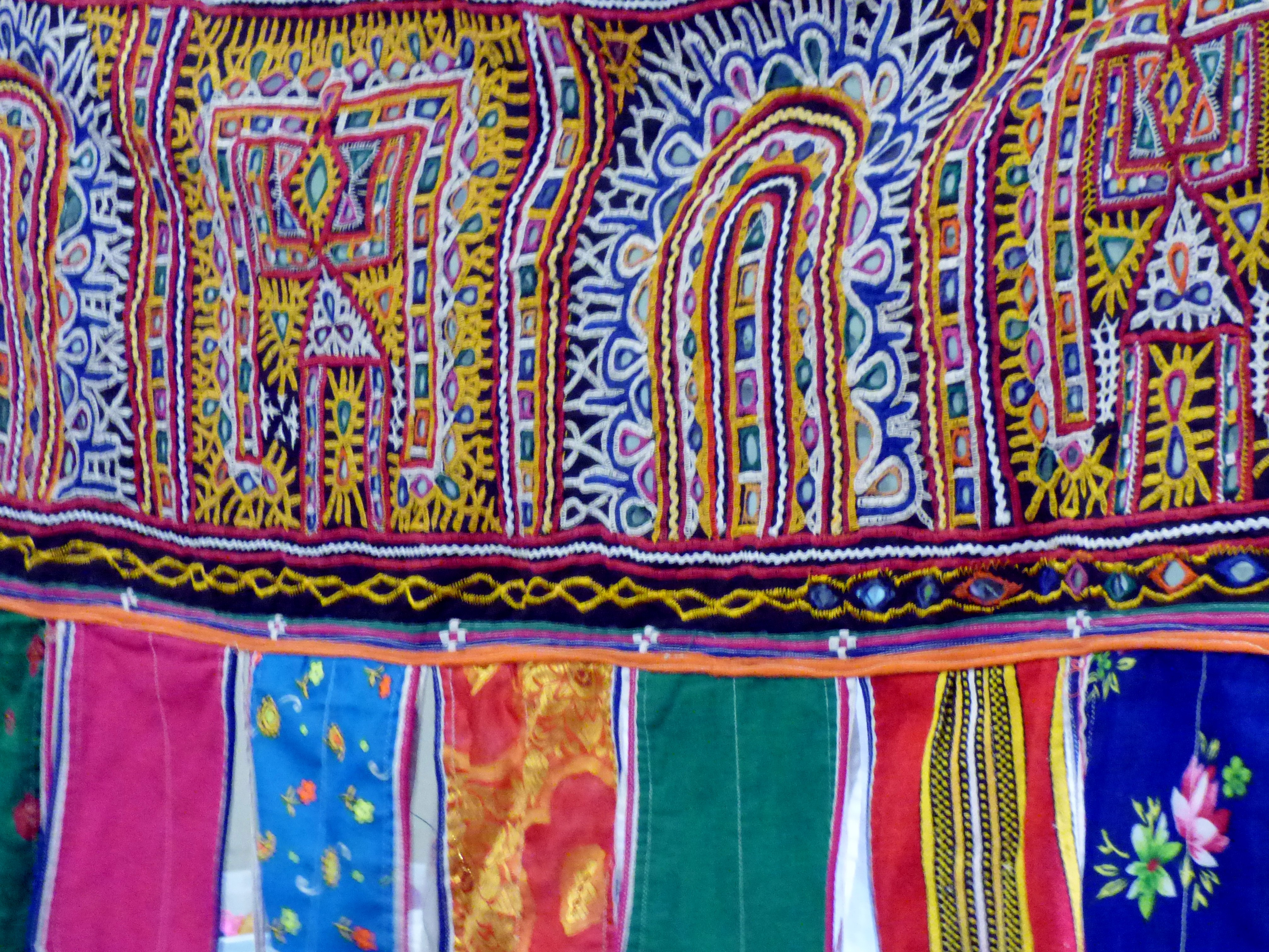 textile collected by Sue Simper, Talk by members of Cheshire Borders branch @ MEG 2019