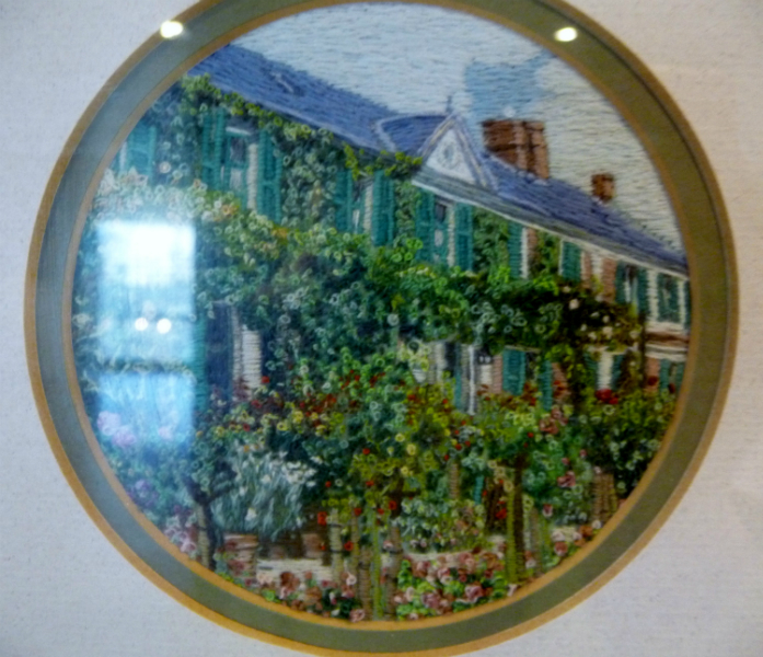 MONET\'S HOUSE AT GIVERNEY, Present Day, polyester thread