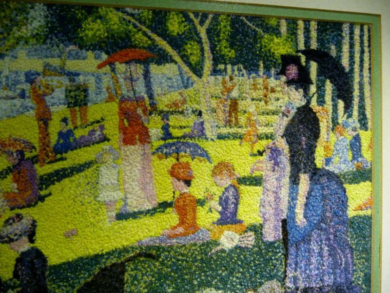 SUNDAY AFTERNOON ON THE ISLAND OF LA GRANDE JATTE (after Seurat), polyester thread