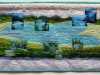 MELTWATER MEANDER by Janet Rose, machine quilted, image transfer, hand stitching