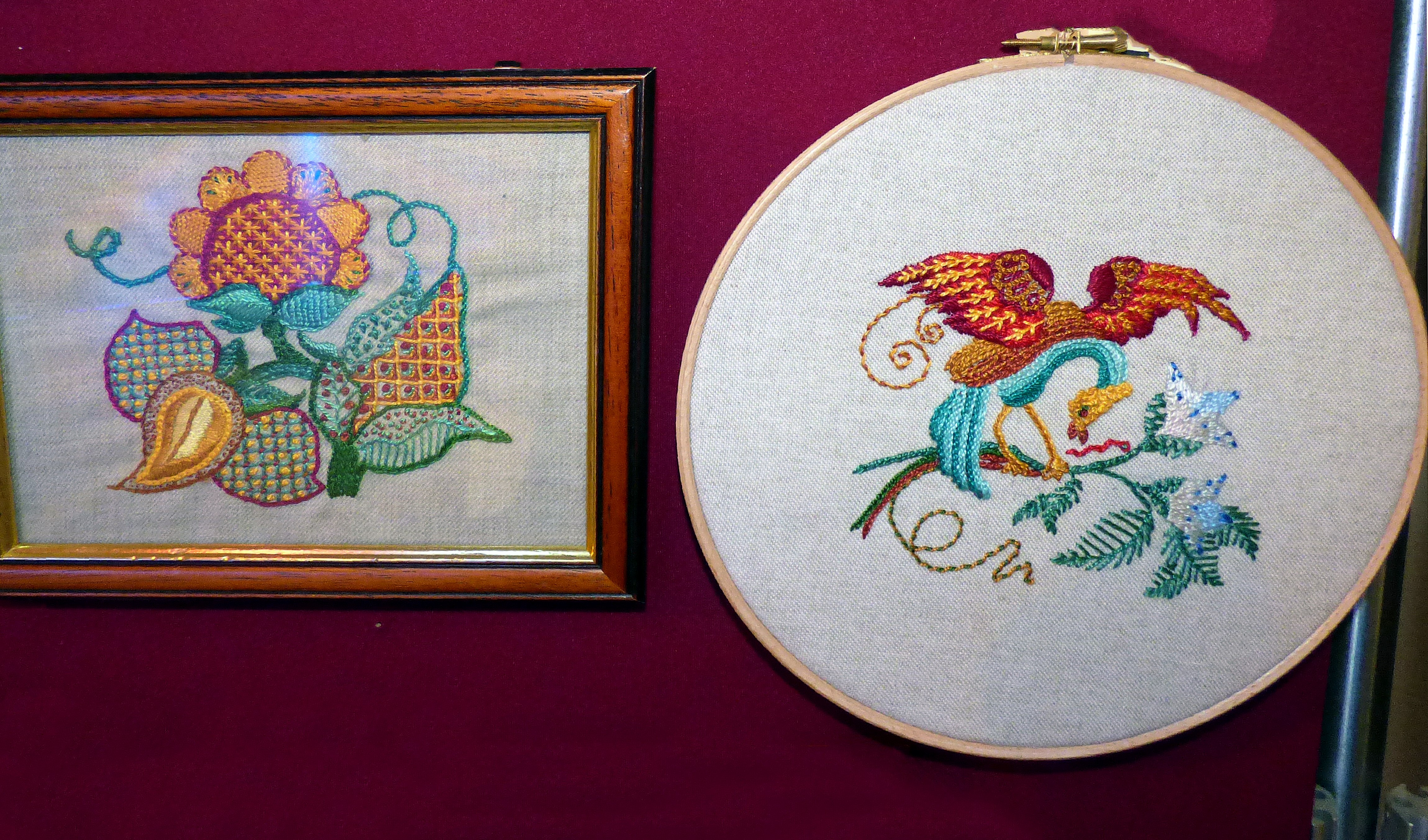 CREWELWORK, at Embroidery for Pleasure exhibition, Liverpool Metropolitan Cathedral 2016