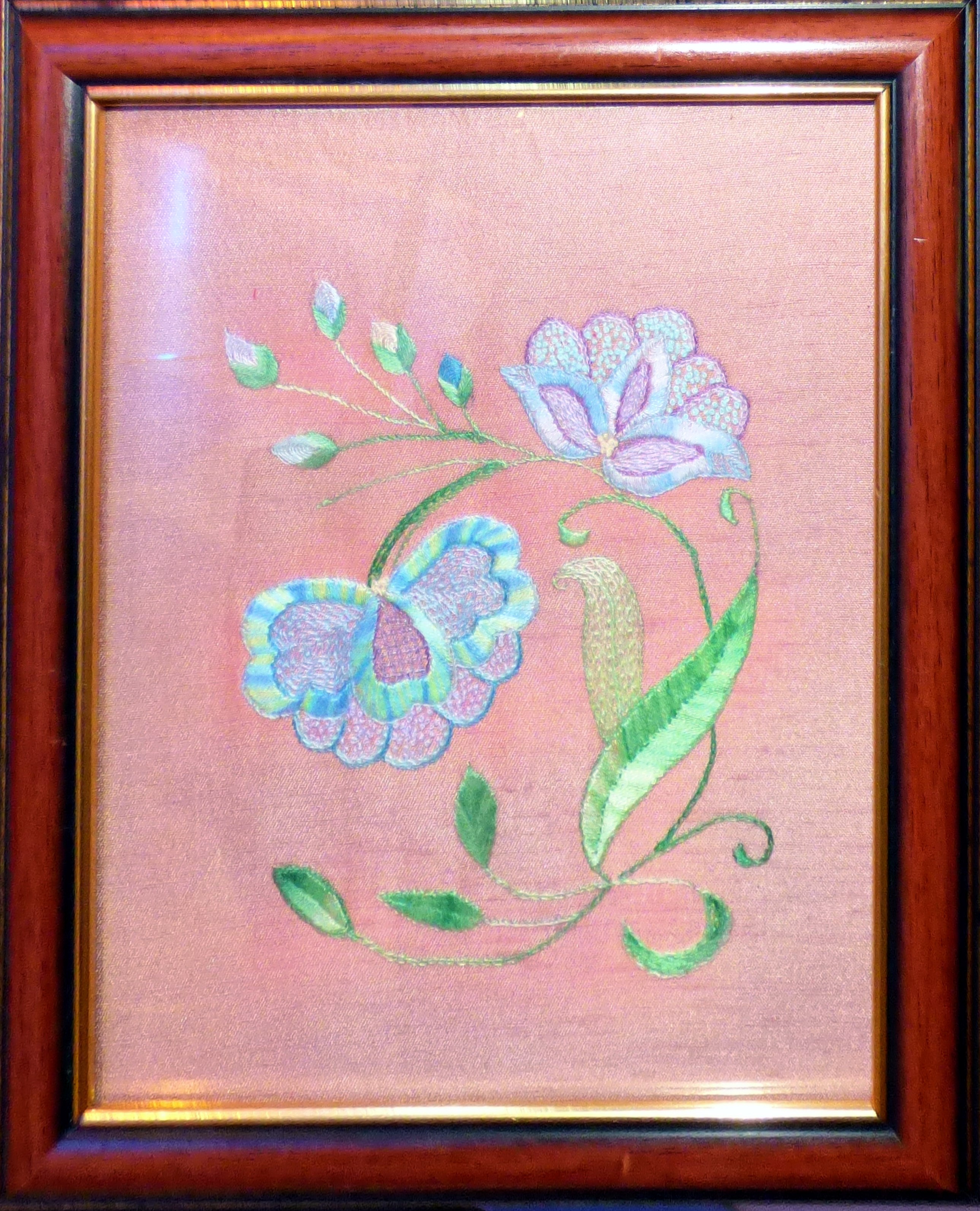 CREWELWORK by J.McParland, at Embroidery for Pleasure exhibition, Liverpool Metropolitan Cathedral 2016