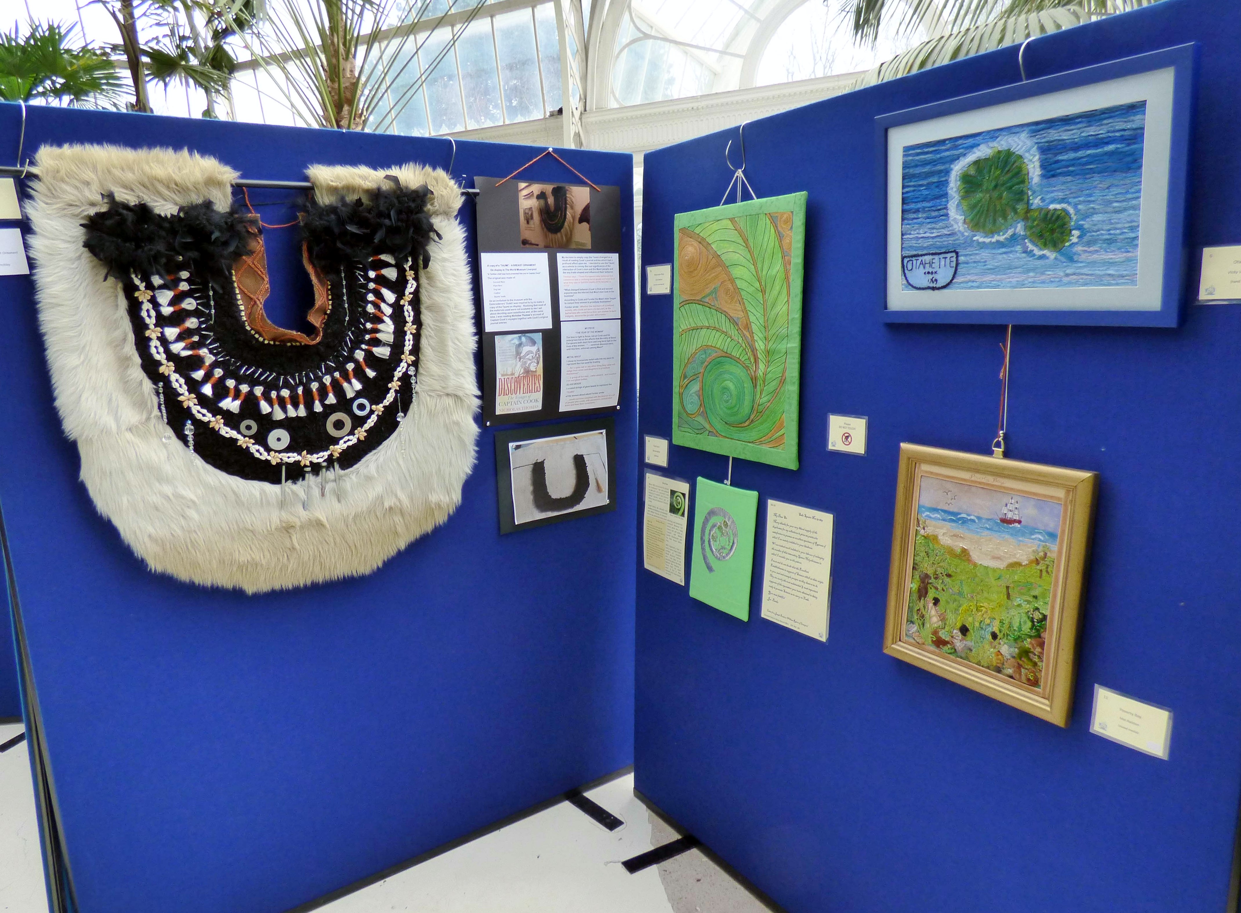 section of Endeavour exhibition at Sefton Park Palm House 2019